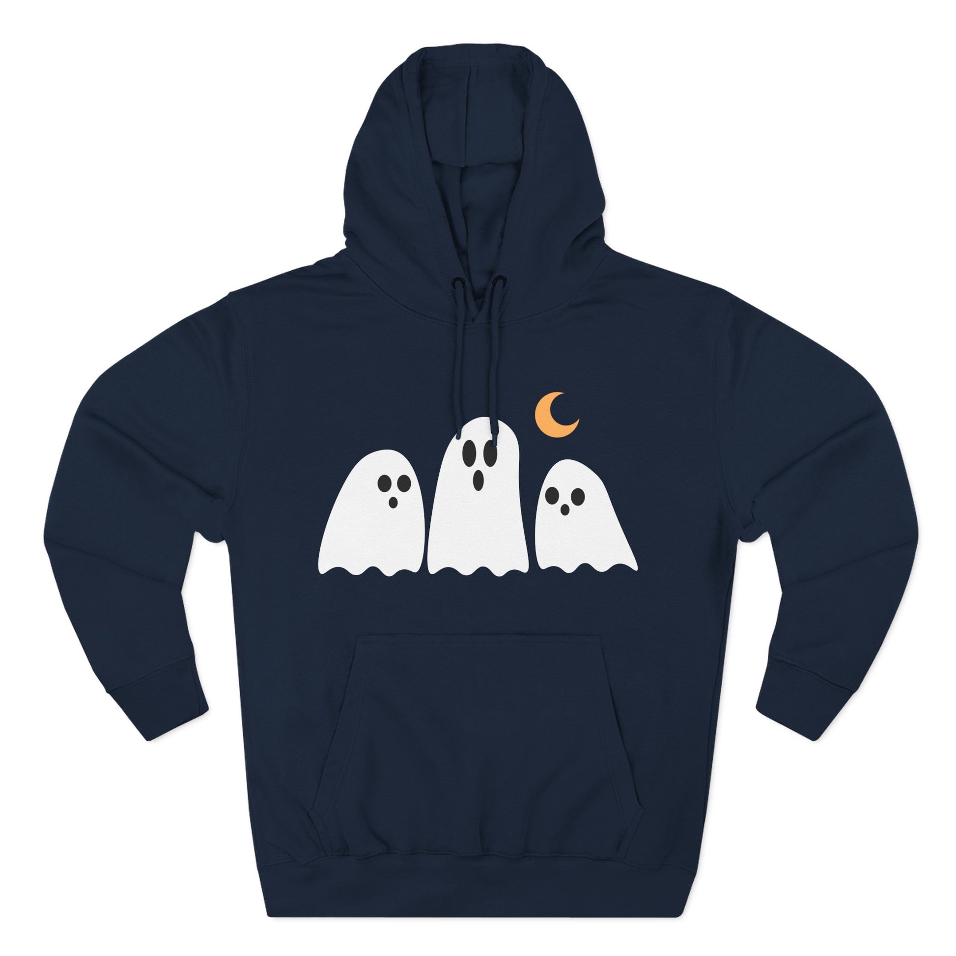 Cozy Fleece Hoodie, Cute Halloween Ghost Sweatshirt, Soft Casual Wear, Fall Outfit, Gift for Friends - Stellar Threadz Studio