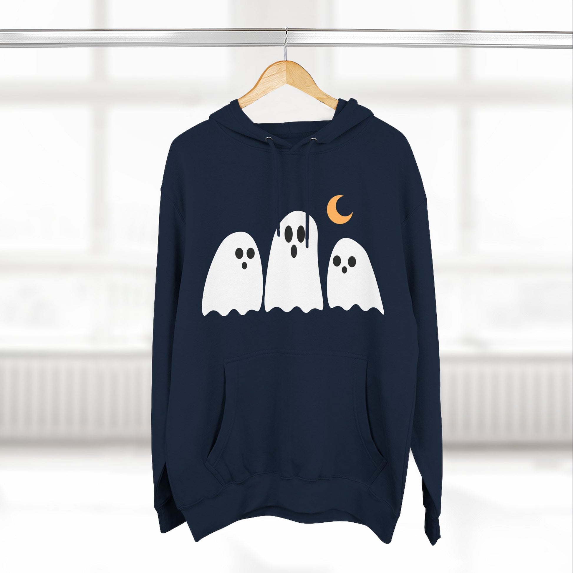 Cozy Fleece Hoodie, Cute Halloween Ghost Sweatshirt, Soft Casual Wear, Fall Outfit, Gift for Friends - Stellar Threadz Studio