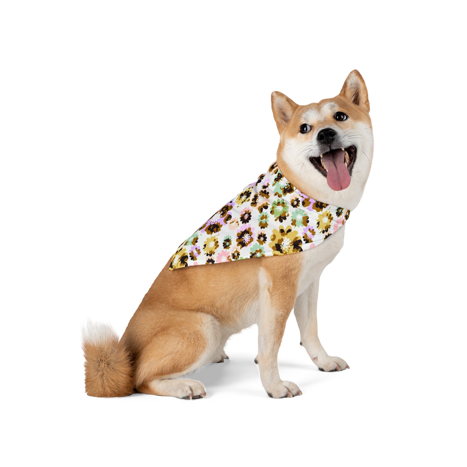 Floral Pet Bandana for Stylish Pets, Dog Accessory, Cat Wear, Gifts for Pet Lovers, Outdoor Adventures - Stellar Threadz Studio