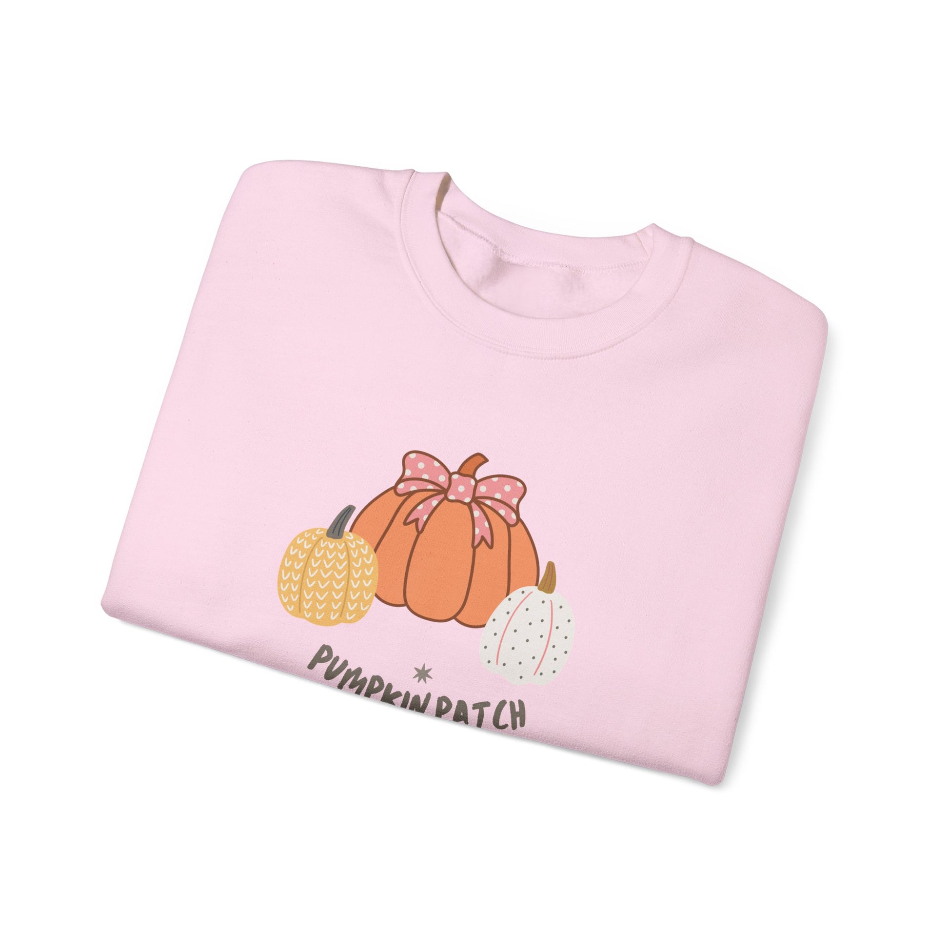 Pumpkin Patch Crewneck Sweatshirt with sleeve design too - Cozy Fall Apparel, Unisex Autumn Sweatshirt, Pumpkin Lovers Gift, Halloween/Thanksgiving Style, [...] - Stellar Threadz Studio