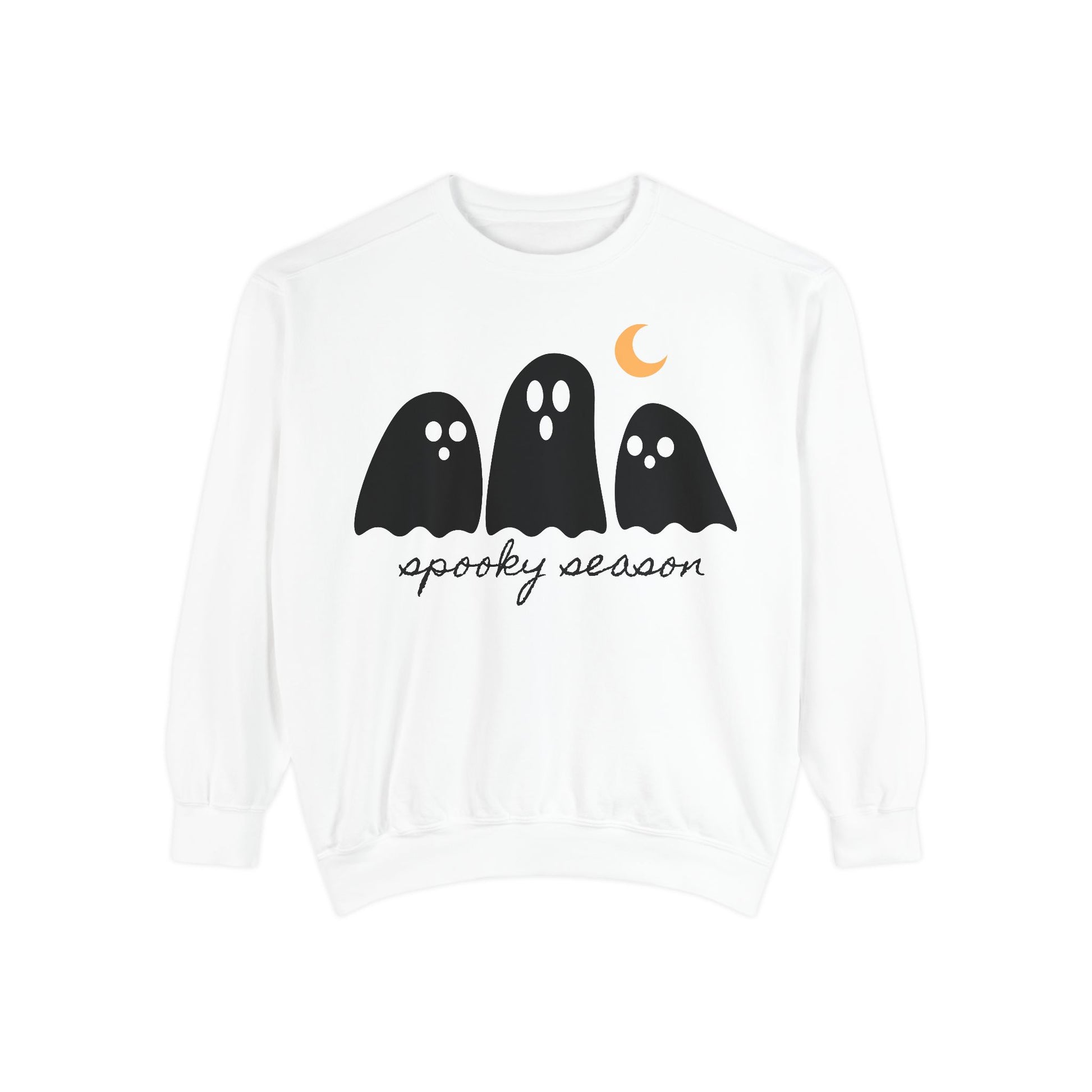 Spooky Season Sweatshirt - Comfort Colors Fall Apparel, Halloween Gift, Casual Layer, Unisex Decor, Ghost Theme, Comfort Colors - Stellar Threadz Studio