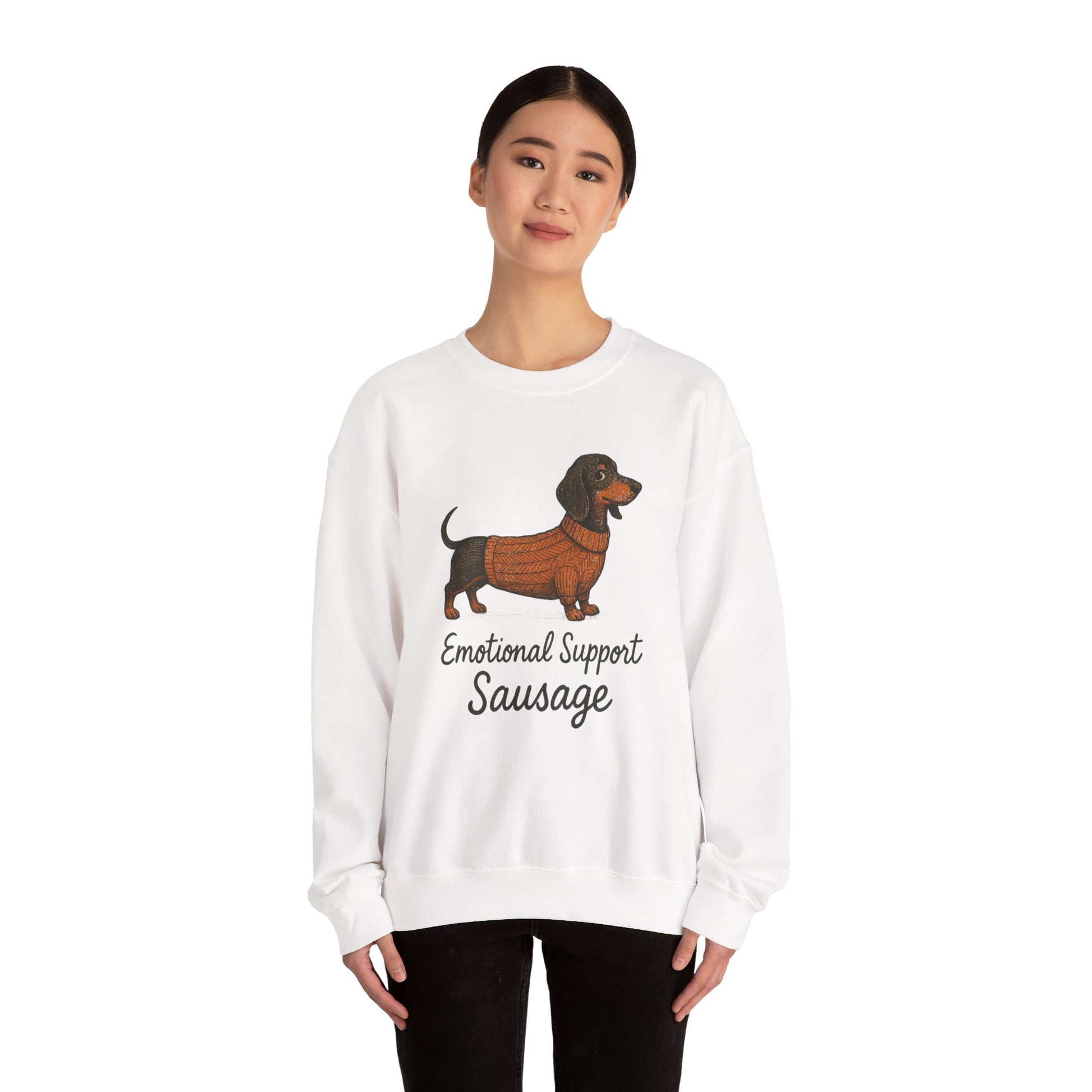 Dachshund Crewneck Sweatshirt - Emotional Support Sausage Design - Stellar Threadz Studio