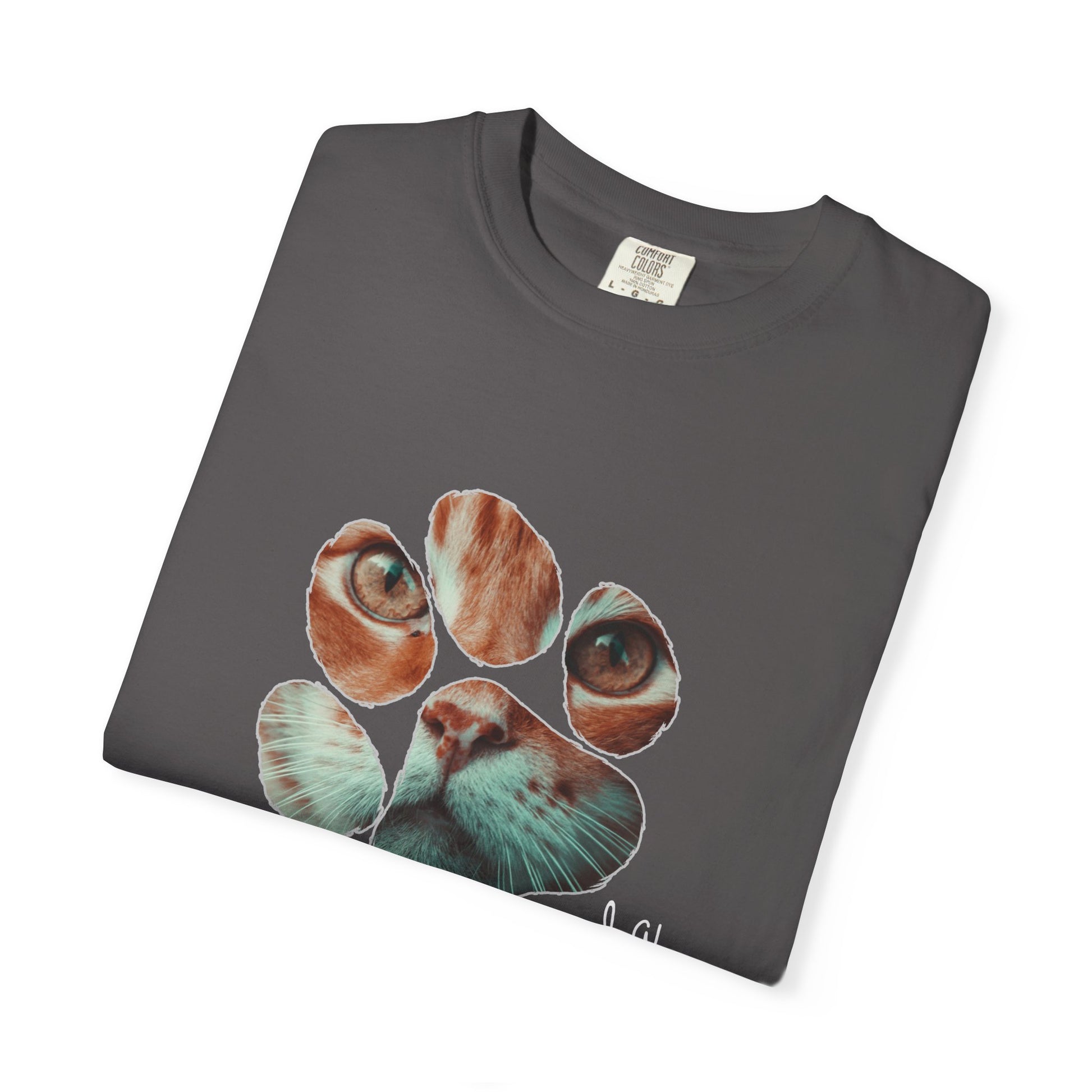 Simba Cat Themed Unisex T-shirt, Garment-Dyed, Pet Lover Gift, Cat Mom Tee, Birthday Shirt, Animal Lover Apparel - Stellar Threadz Studio
