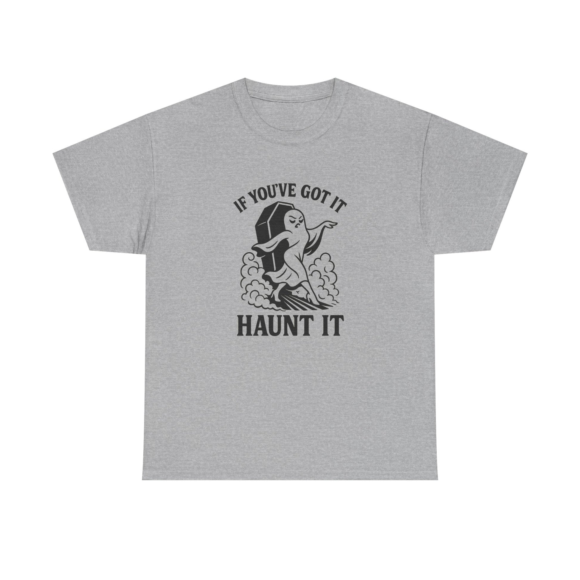 Unisex Haunt It Tee, Funny Ghost T-Shirt, Halloween Apparel, Casual Wear, Gift for Spooky Season, Unisex Cotton Shirt - Stellar Threadz Studio