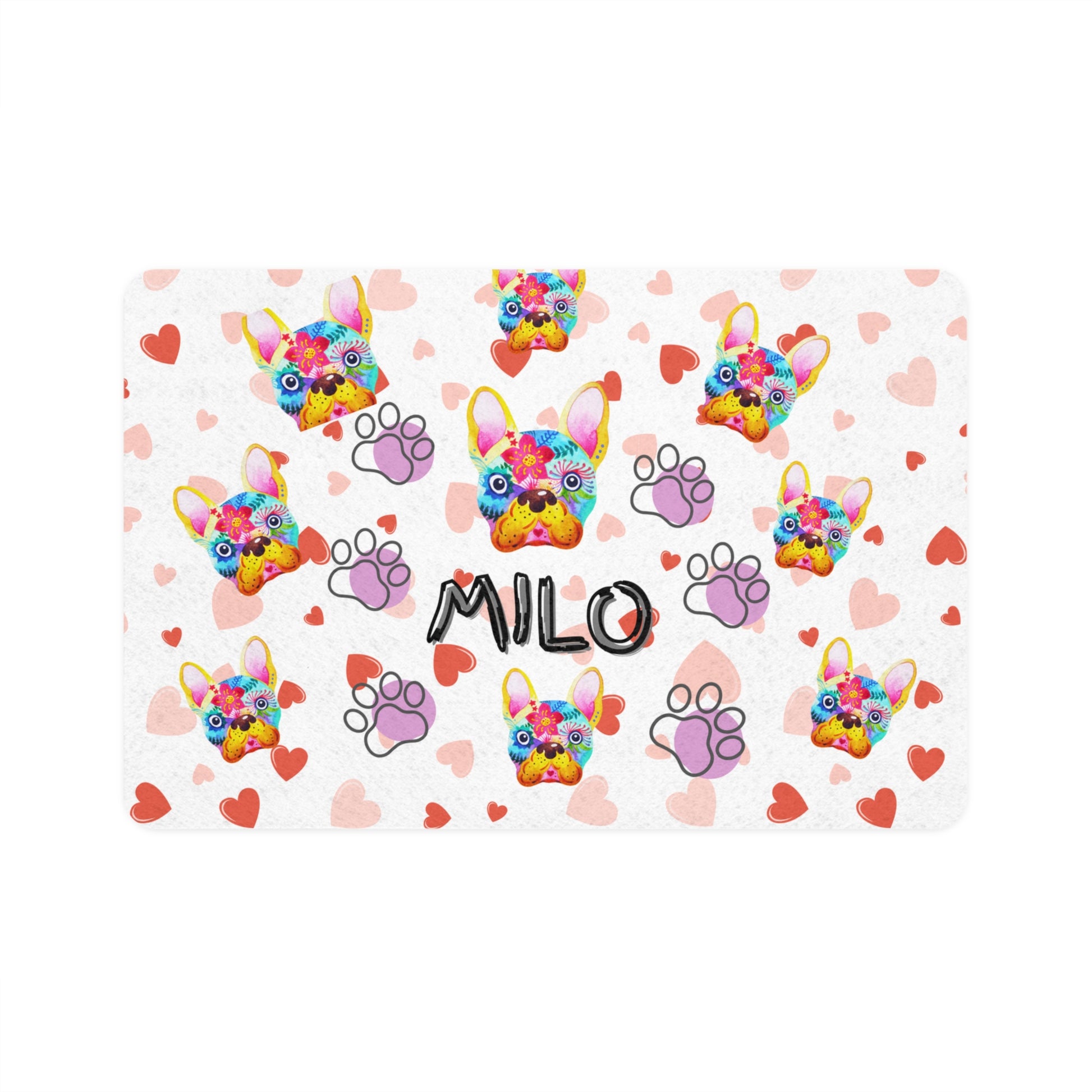 Custom Pet Food Mat - Personalized Dog & Cat Feeding Placemat - Stellar Threadz Studio