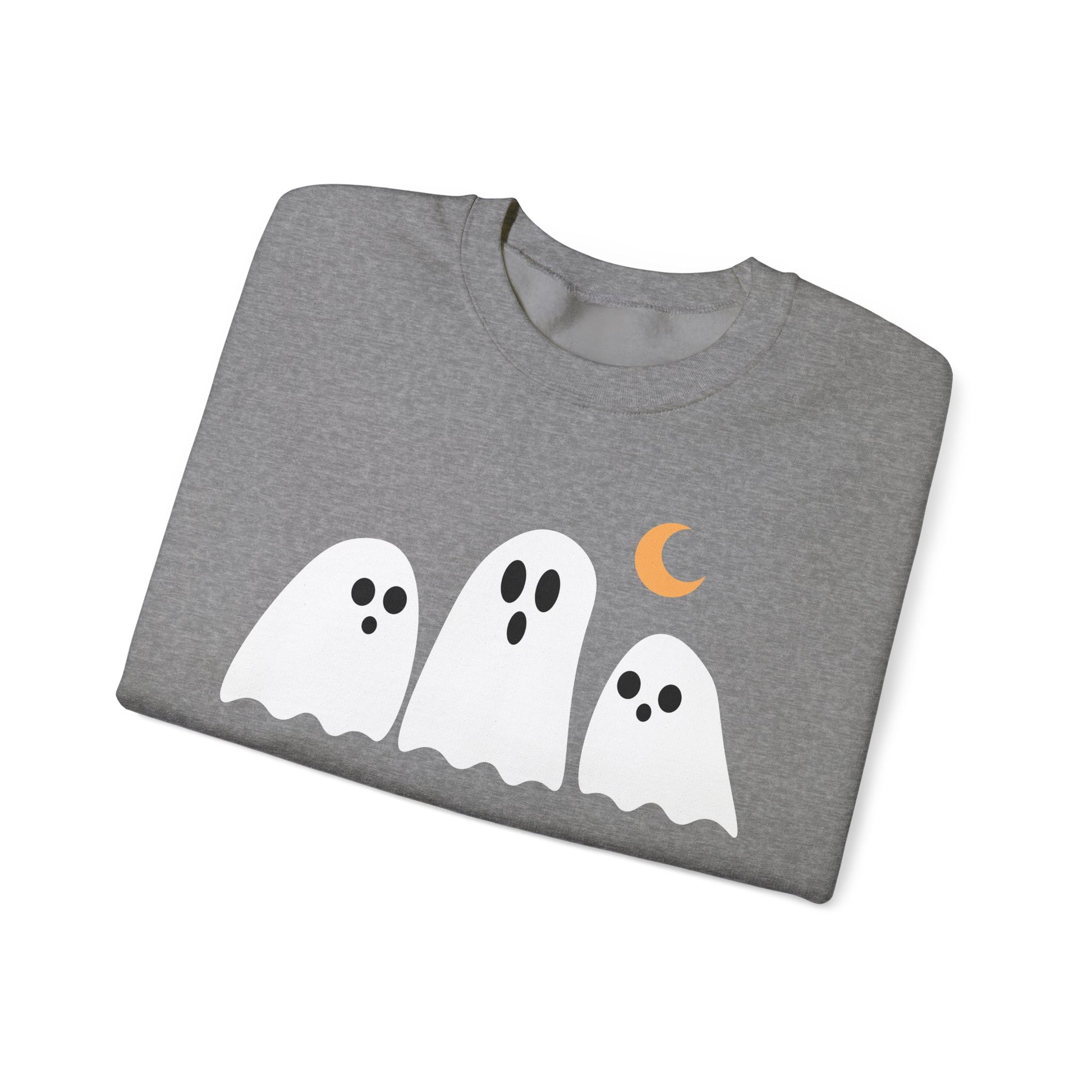 Spooky Ghosts Crewneck Sweatshirt, Cute Halloween Unisex Pullover - Stellar Threadz Studio