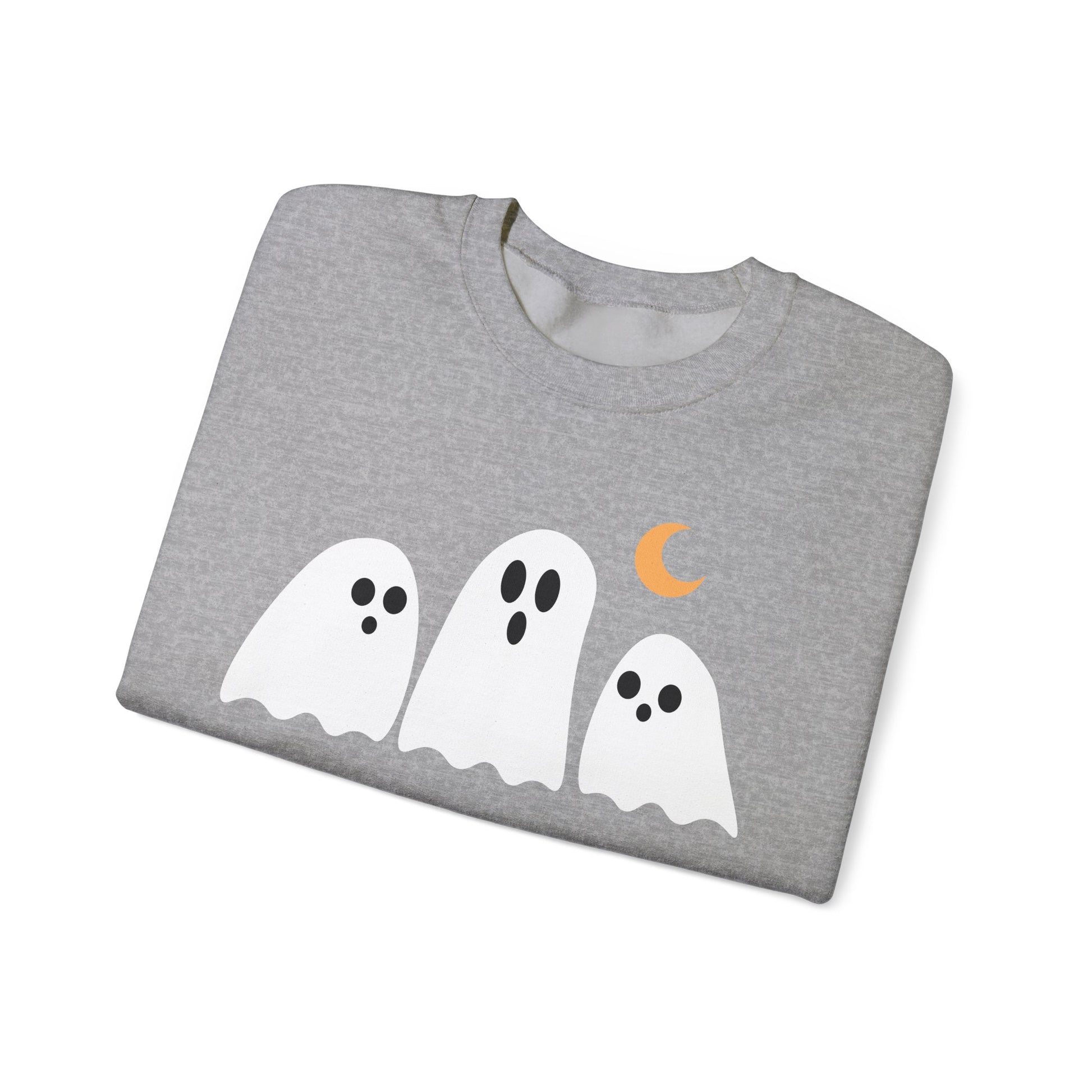 Spooky Ghosts Crewneck Sweatshirt, Cute Halloween Unisex Pullover - Stellar Threadz Studio