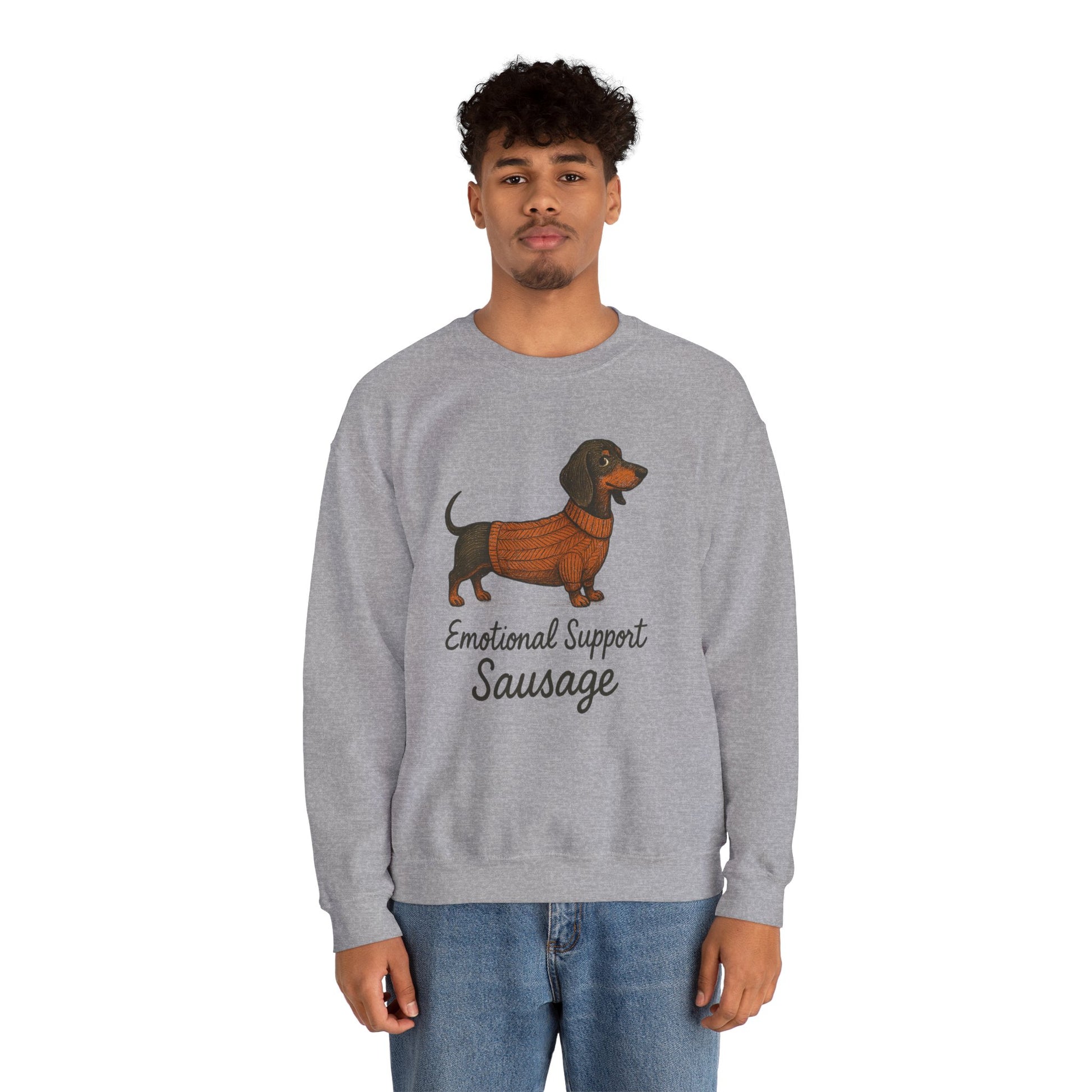 Dachshund Crewneck Sweatshirt - Emotional Support Sausage Design - Stellar Threadz Studio