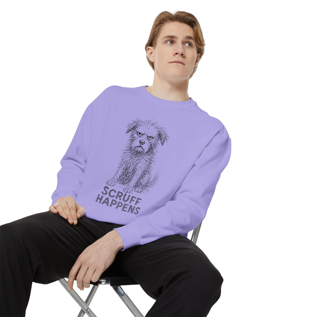 Unisex Dog Lover Sweatshirt, Cute Dog Sweatshirt, Scruff Happens Apparel, Pet Owner Gift, Cozy Casual Wear - Stellar Threadz Studio