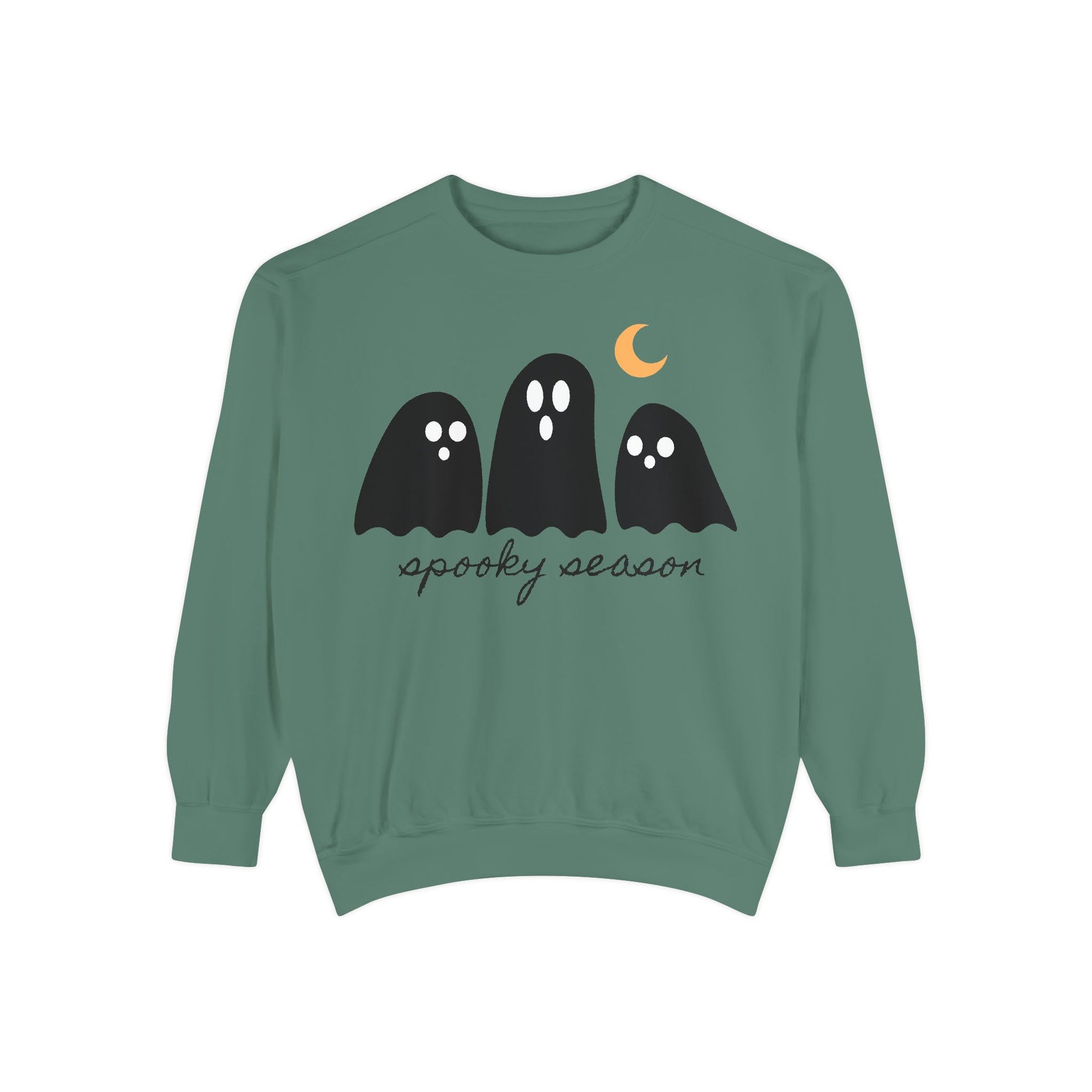 Spooky Season Sweatshirt - Comfort Colors Fall Apparel, Halloween Gift, Casual Layer, Unisex Decor, Ghost Theme, Comfort Colors - Stellar Threadz Studio