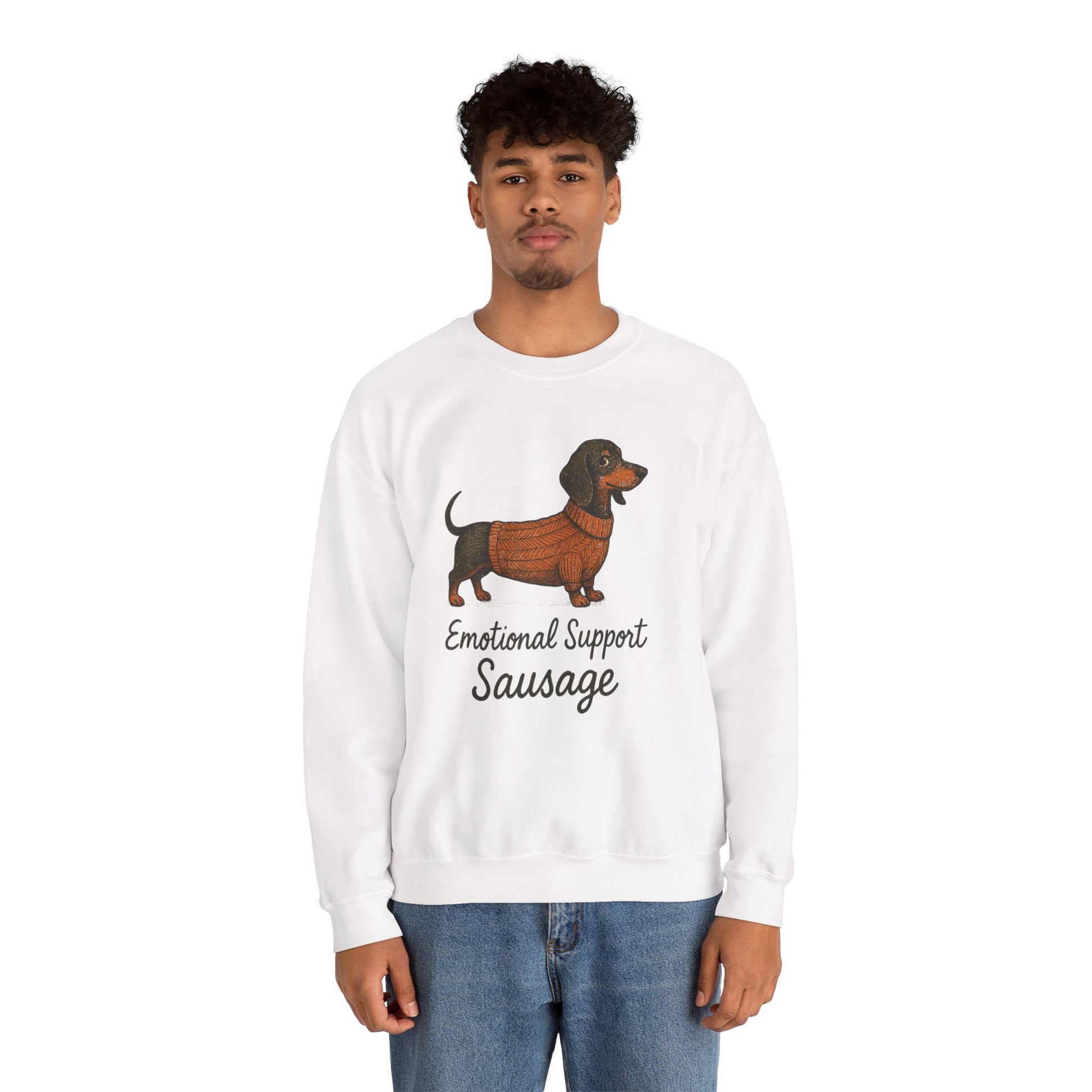 Dachshund Crewneck Sweatshirt - Emotional Support Sausage Design - Stellar Threadz Studio