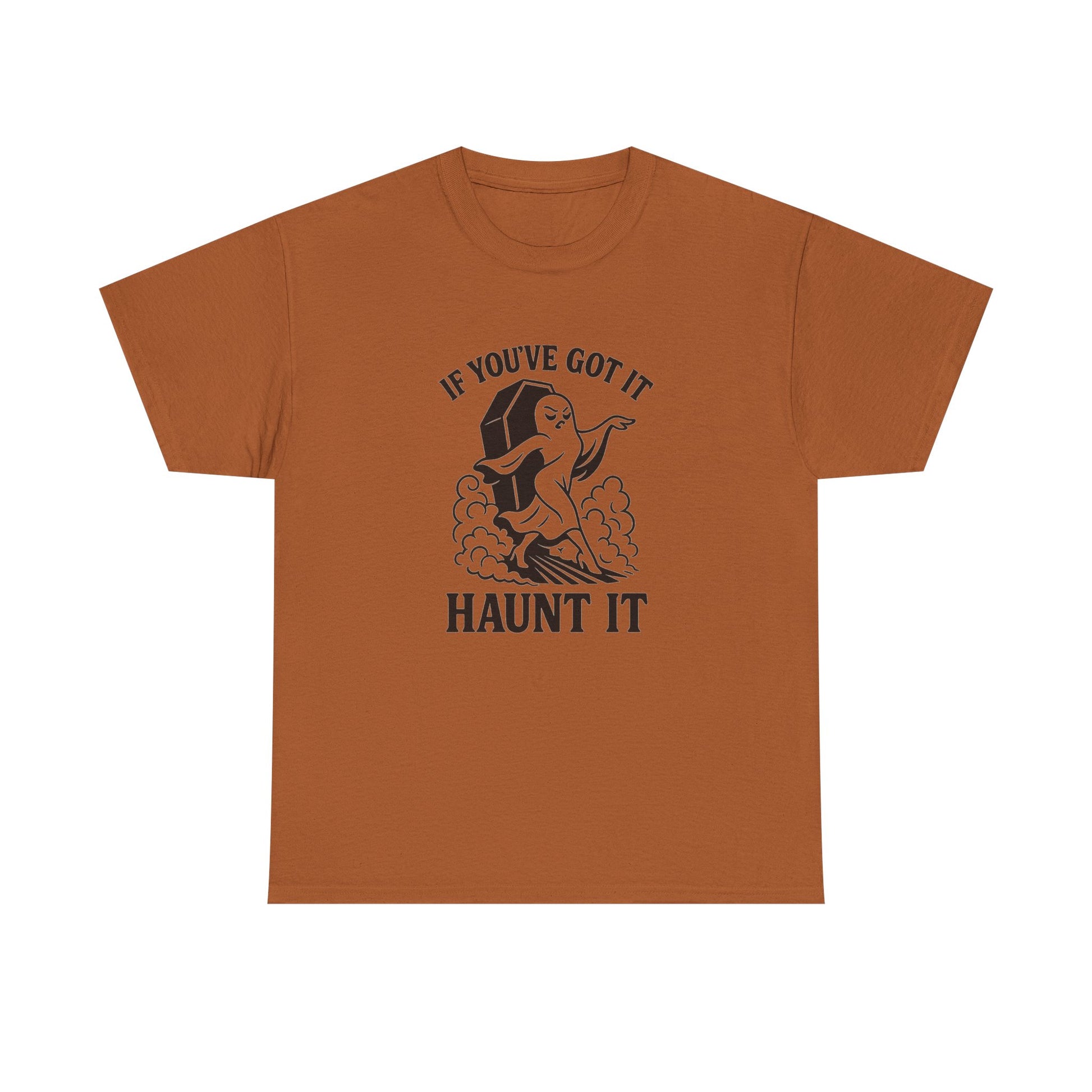 Unisex Haunt It Tee, Funny Ghost T-Shirt, Halloween Apparel, Casual Wear, Gift for Spooky Season, Unisex Cotton Shirt - Stellar Threadz Studio