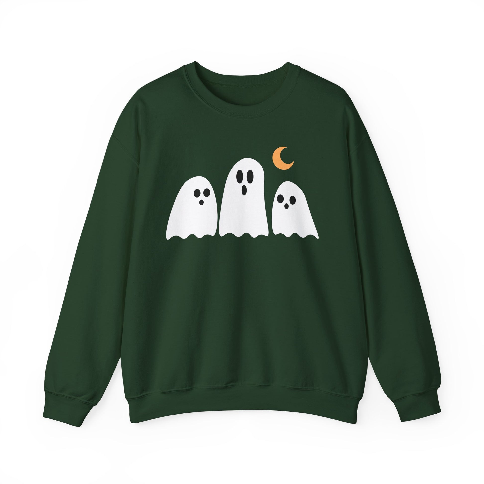 Spooky Ghosts Crewneck Sweatshirt, Cute Halloween Unisex Pullover - Stellar Threadz Studio