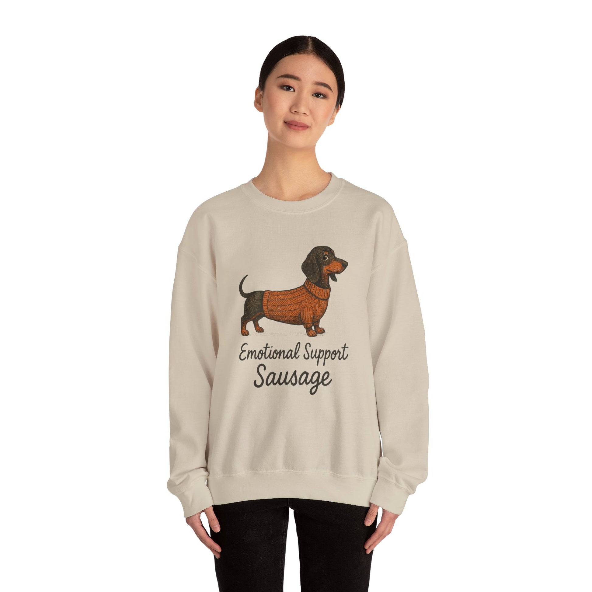 Dachshund Crewneck Sweatshirt - Emotional Support Sausage Design - Stellar Threadz Studio