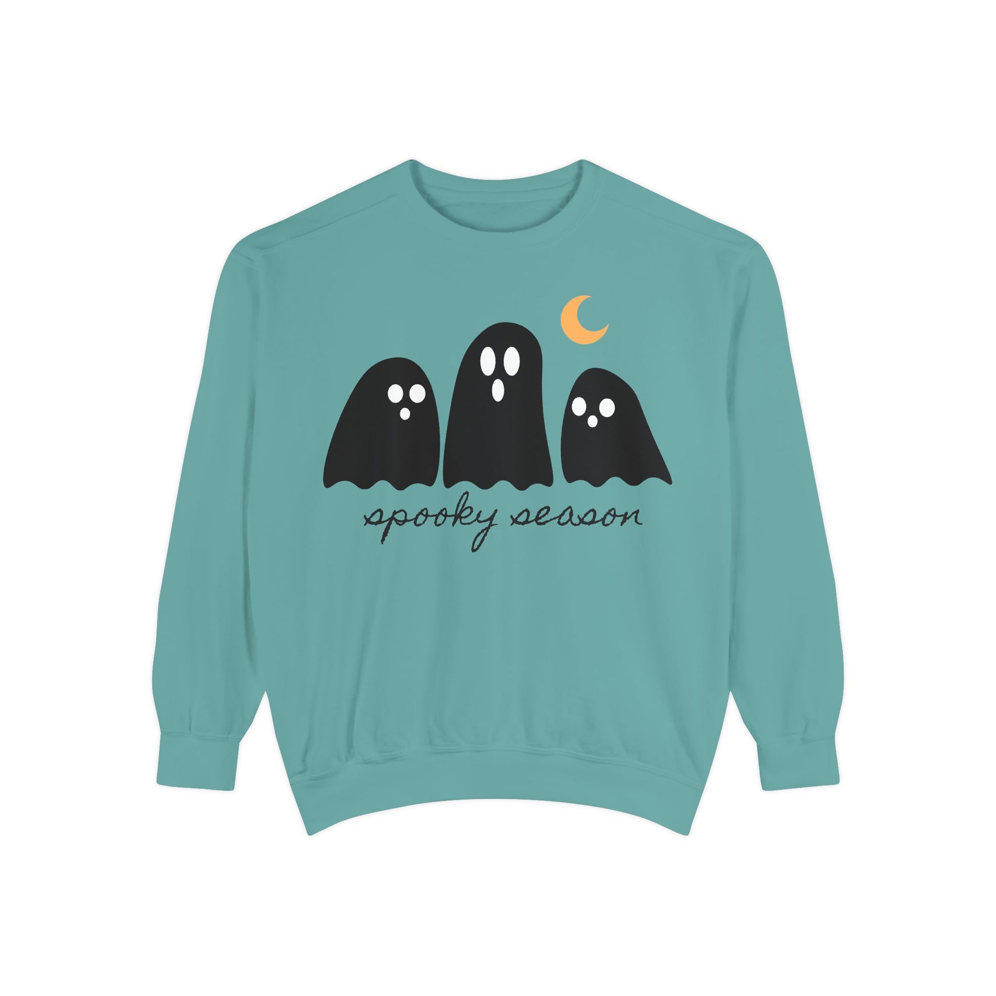 Spooky Season Sweatshirt - Comfort Colors Fall Apparel, Halloween Gift, Casual Layer, Unisex Decor, Ghost Theme, Comfort Colors - Stellar Threadz Studio