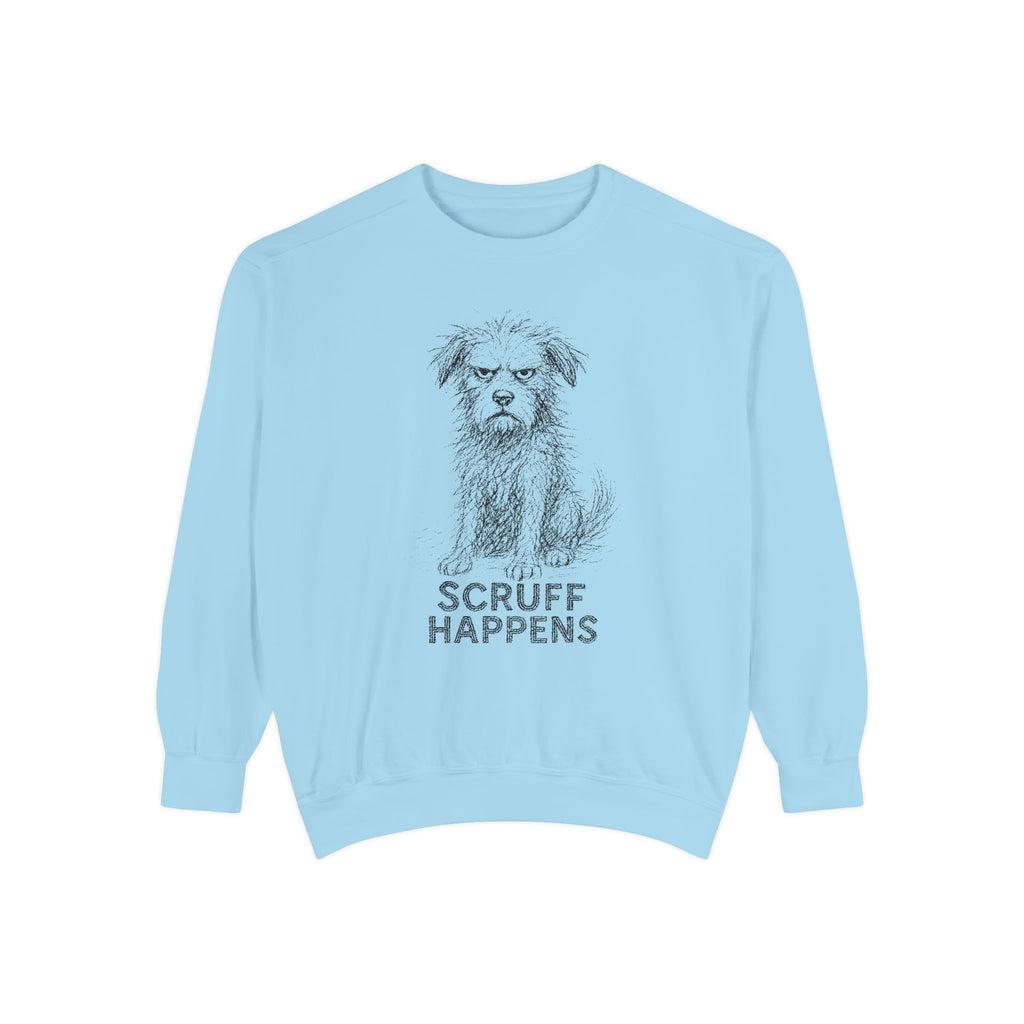Unisex Dog Lover Sweatshirt, Cute Dog Sweatshirt, Scruff Happens Apparel, Pet Owner Gift, Cozy Casual Wear - Stellar Threadz Studio