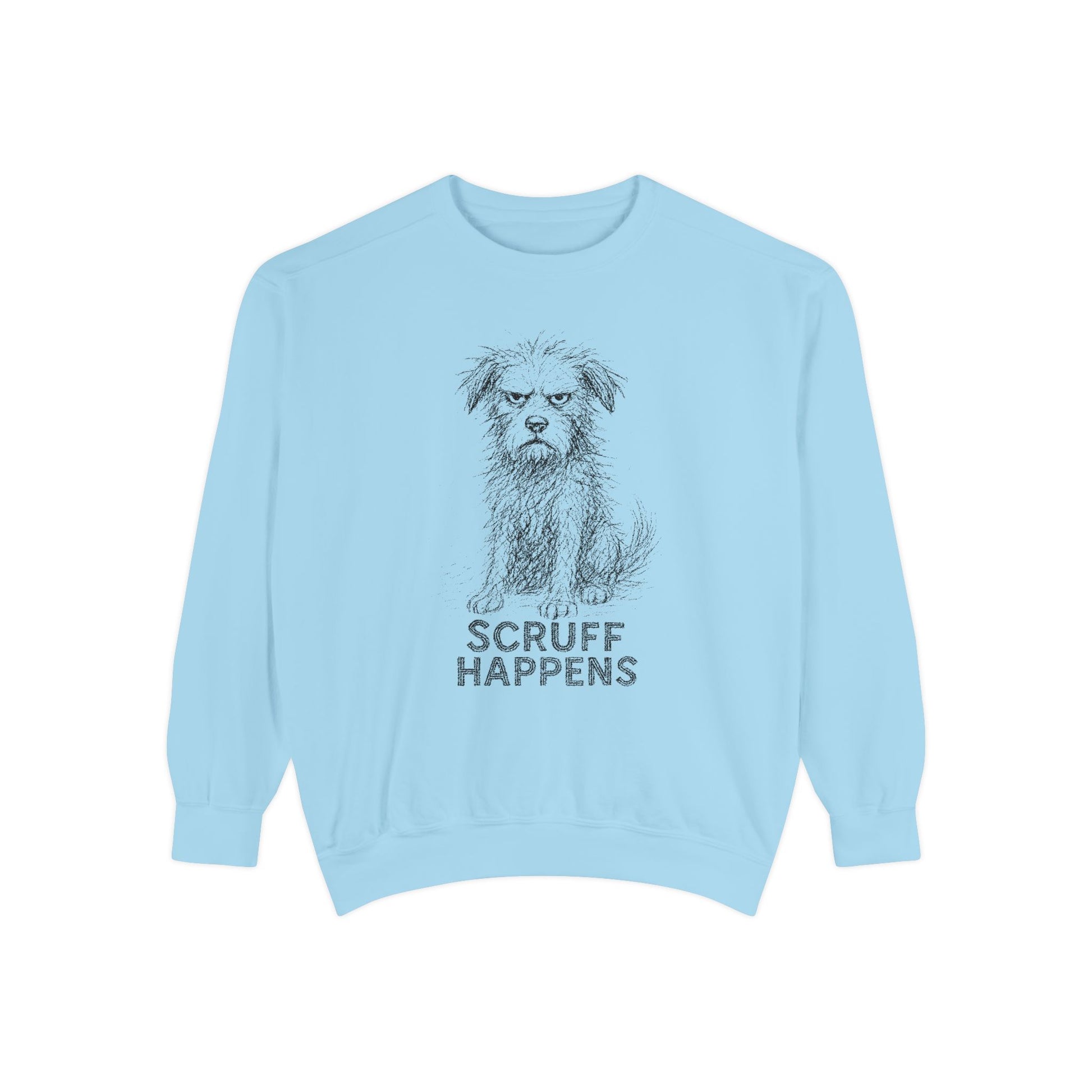 Unisex Dog Lover Sweatshirt, Cute Dog Sweatshirt, Scruff Happens Apparel, Pet Owner Gift, Cozy Casual Wear - Stellar Threadz Studio