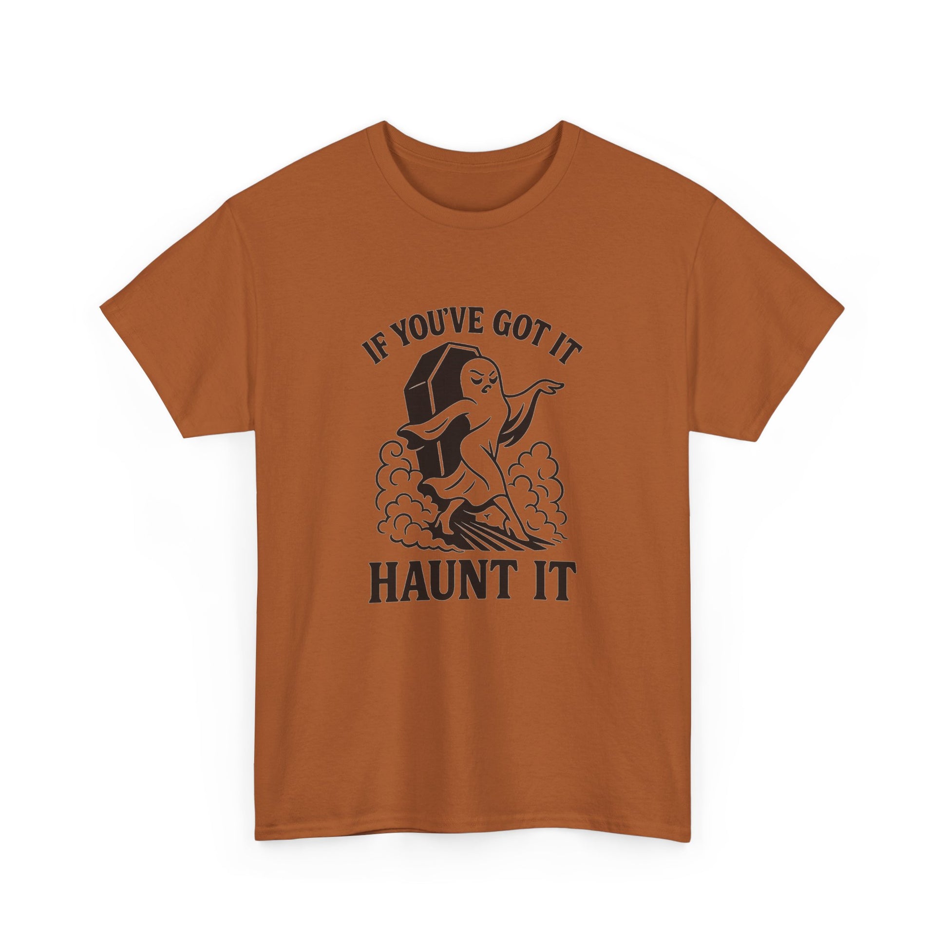 Unisex Haunt It Tee, Funny Ghost T-Shirt, Halloween Apparel, Casual Wear, Gift for Spooky Season, Unisex Cotton Shirt - Stellar Threadz Studio