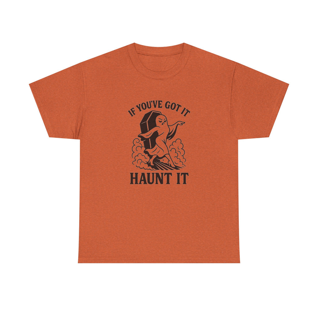Unisex Haunt It Tee, Funny Ghost T-Shirt, Halloween Apparel, Casual Wear, Gift for Spooky Season, Unisex Cotton Shirt - Stellar Threadz Studio