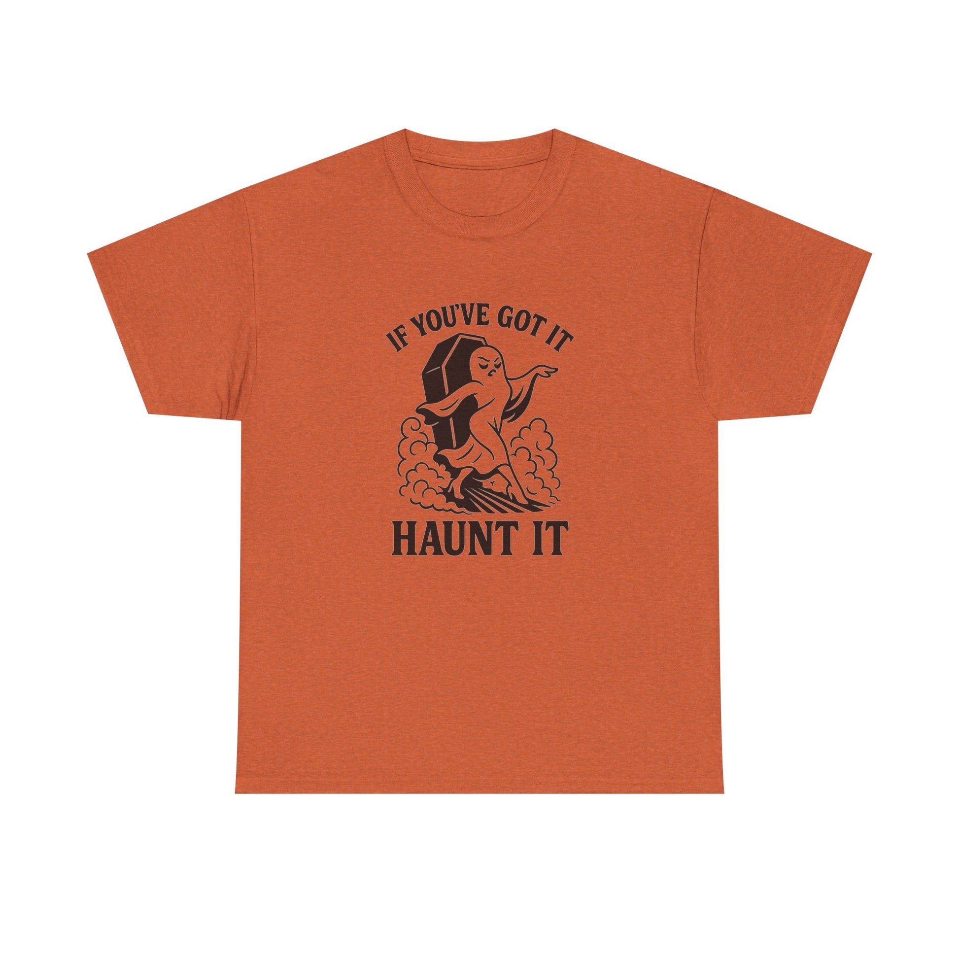Unisex Haunt It Tee, Funny Ghost T-Shirt, Halloween Apparel, Casual Wear, Gift for Spooky Season, Unisex Cotton Shirt - Stellar Threadz Studio