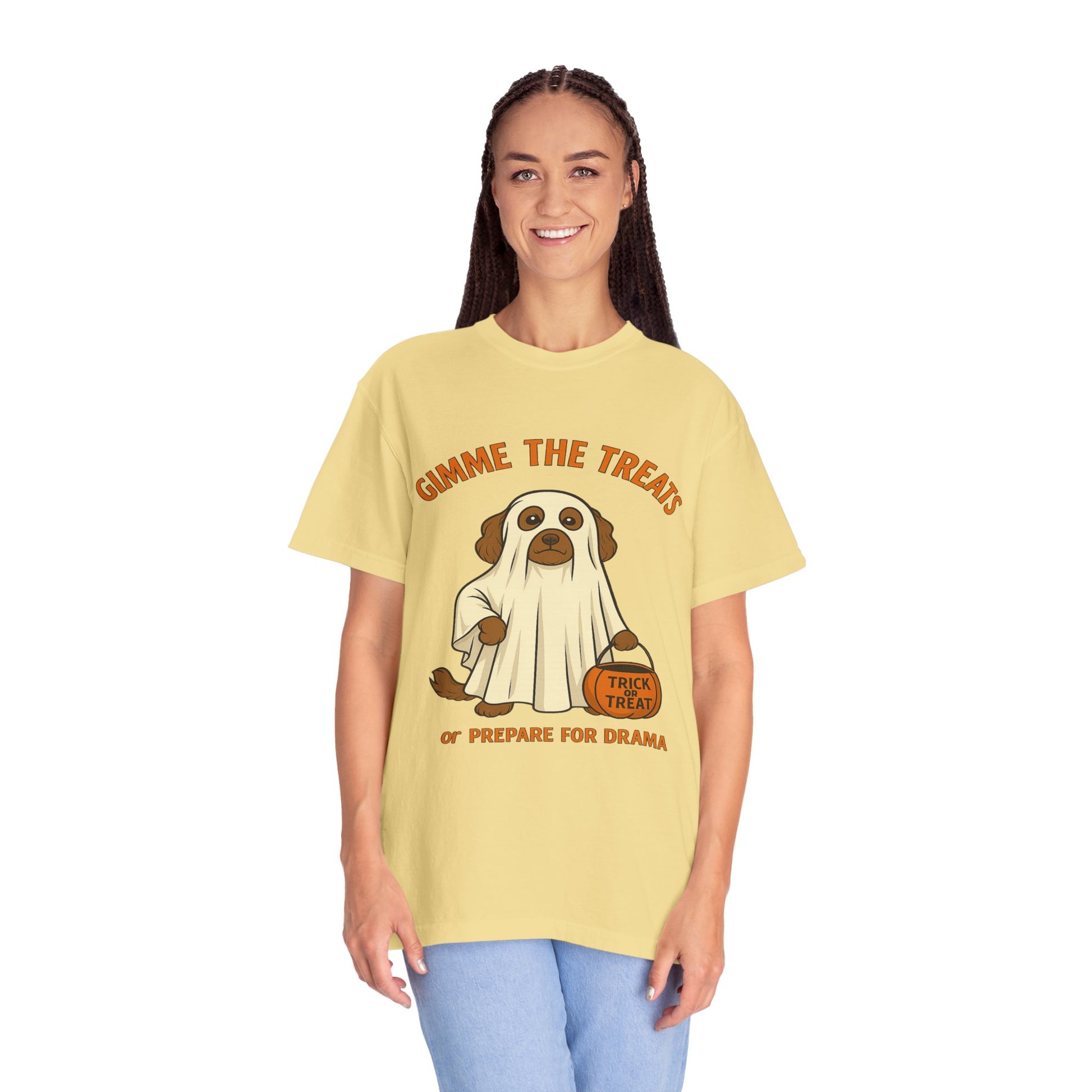 Dog Halloween Treats Unisex T-shirt - Comfort Colors 1717 - Stellar Threadz Studio