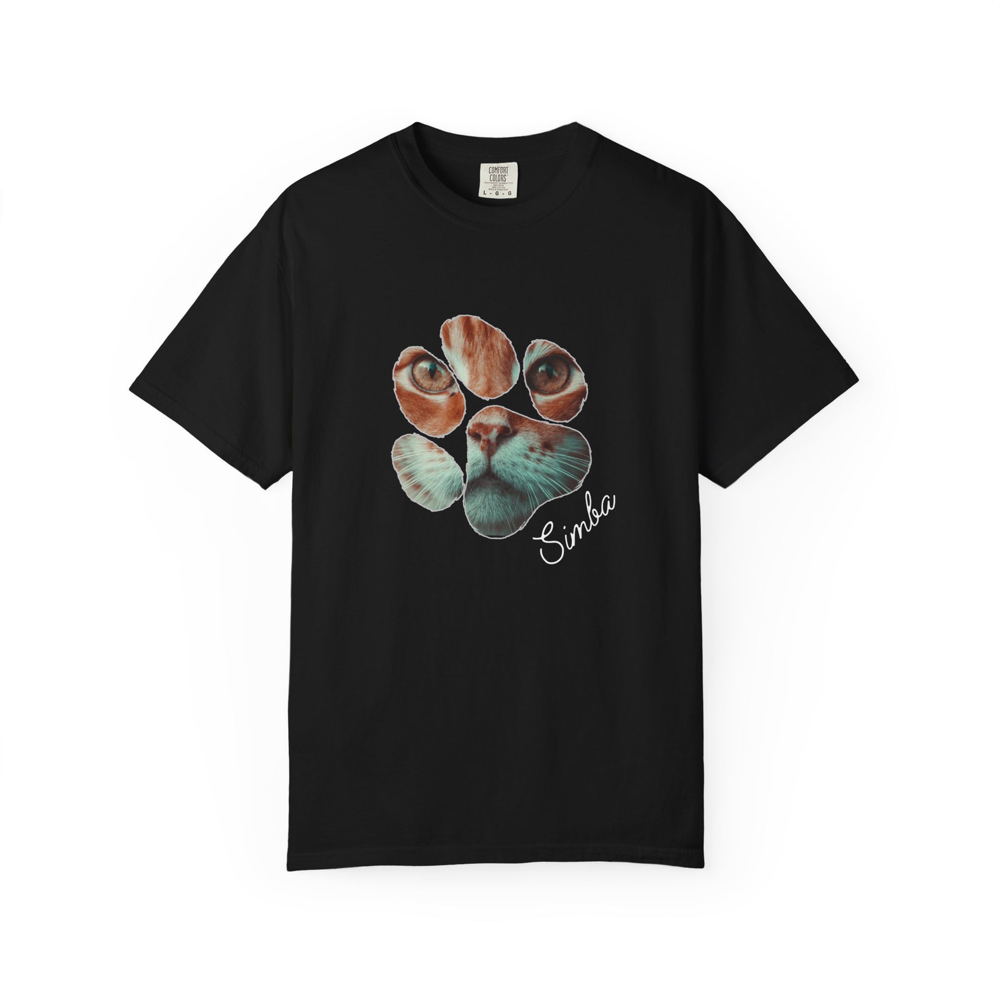 Simba Cat Themed Unisex T-shirt, Garment-Dyed, Pet Lover Gift, Cat Mom Tee, Birthday Shirt, Animal Lover Apparel - Stellar Threadz Studio