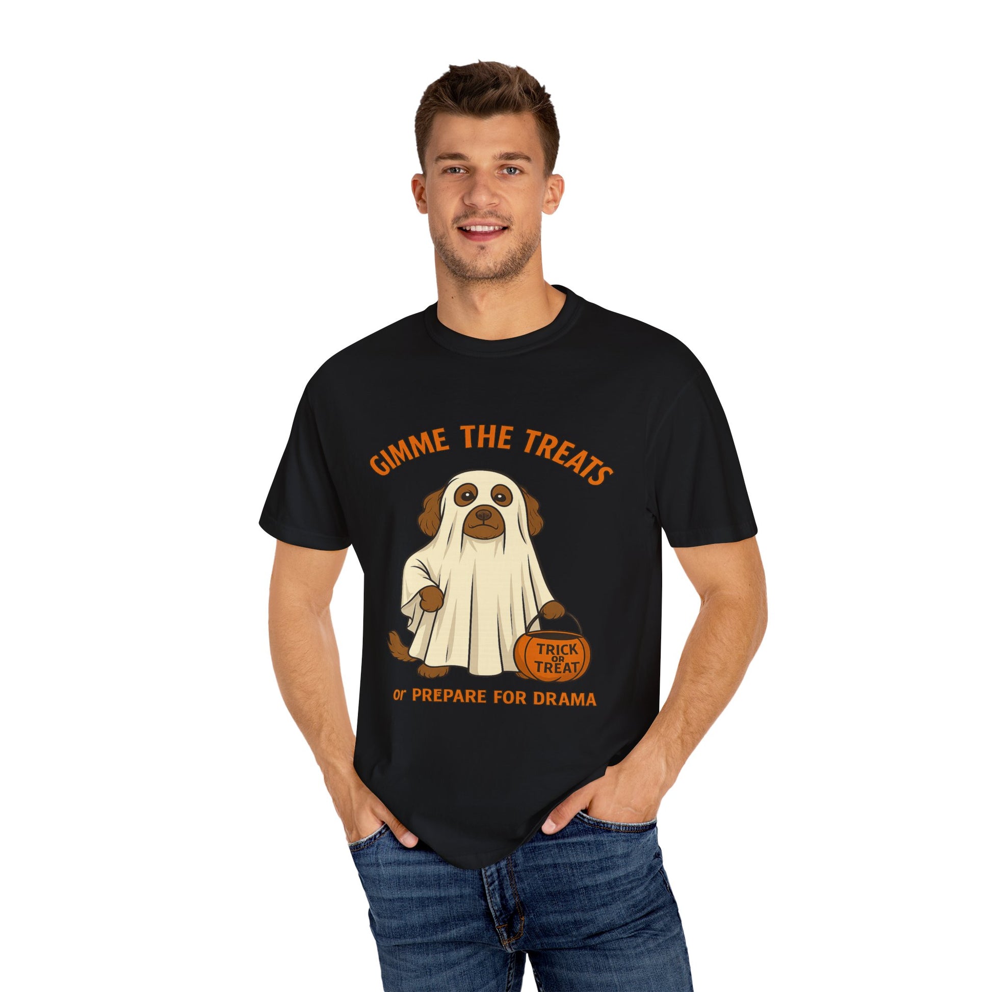 Dog Halloween Treats Unisex T-shirt - Comfort Colors 1717 - Stellar Threadz Studio