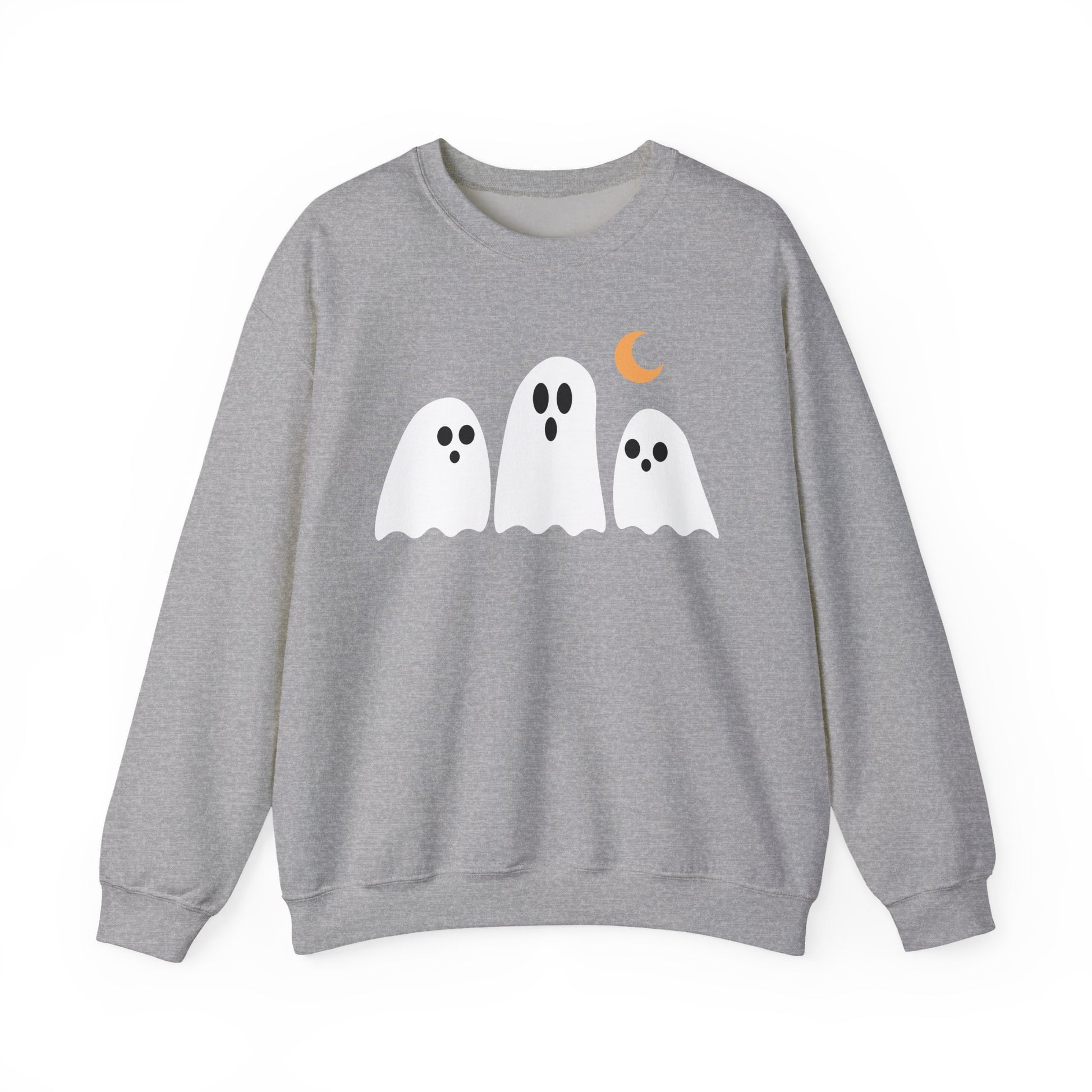 Spooky Ghosts Crewneck Sweatshirt, Cute Halloween Unisex Pullover - Stellar Threadz Studio