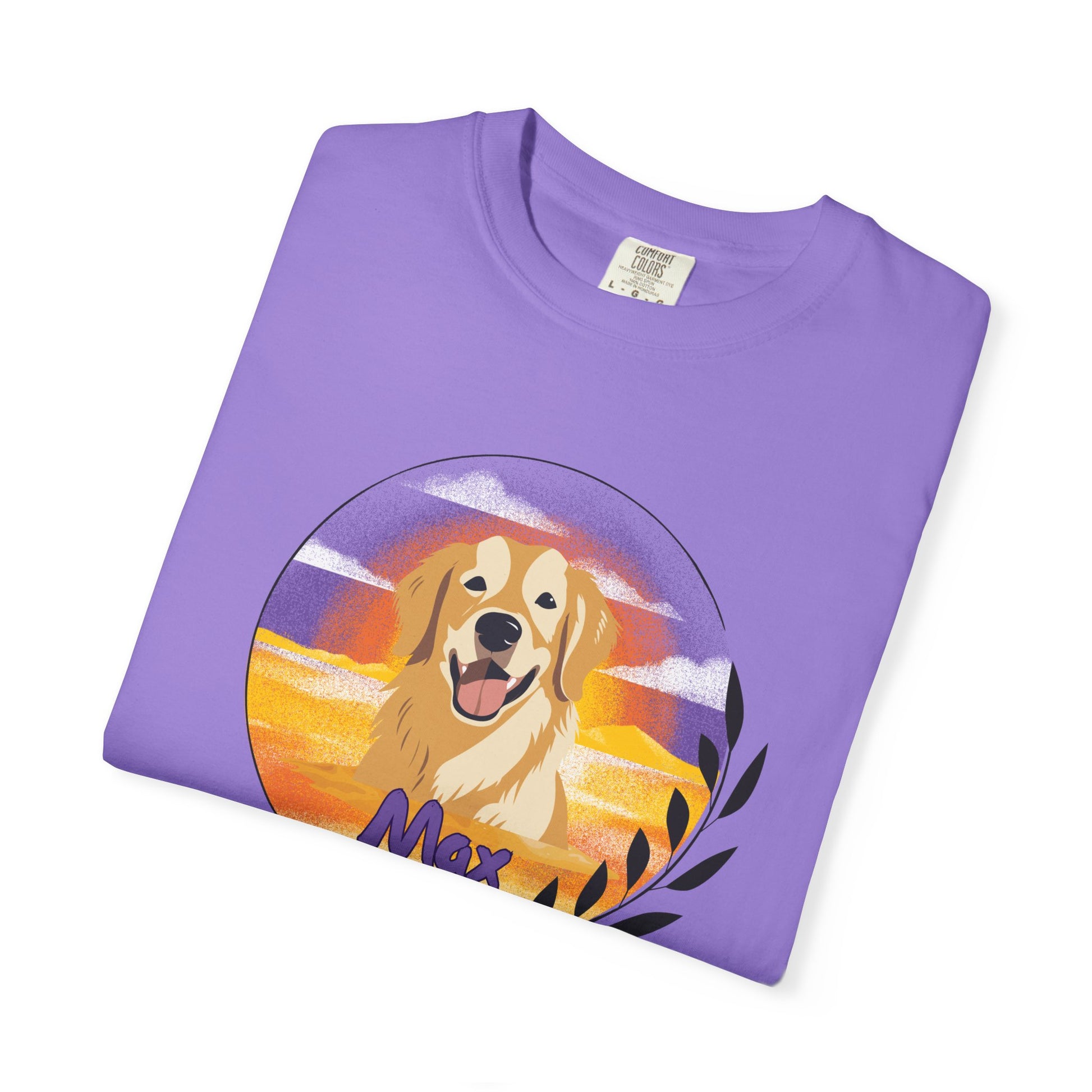 Custom Pet Portrait T-Shirt, Personalized Dog Tee, Garment Dyed Shirt, Gift for Dog Lovers, Cute Animal Apparel, Comfort Colors - Stellar Threadz Studio