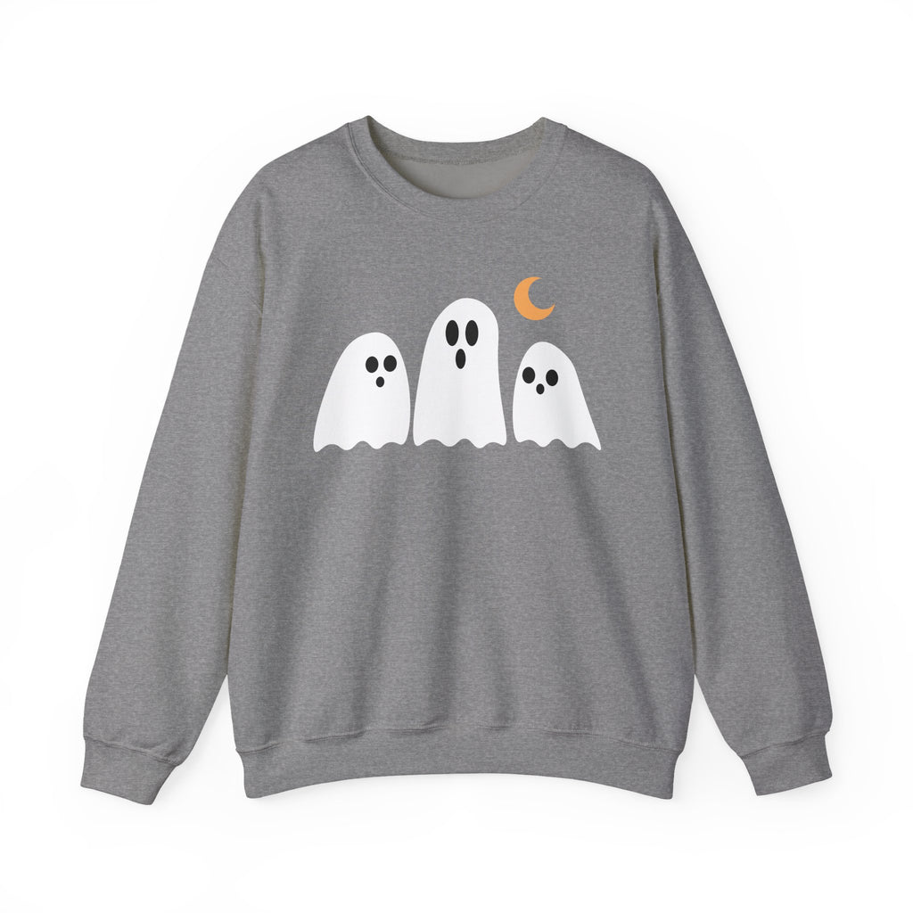 Spooky Ghosts Crewneck Sweatshirt, Cute Halloween Unisex Pullover - Stellar Threadz Studio