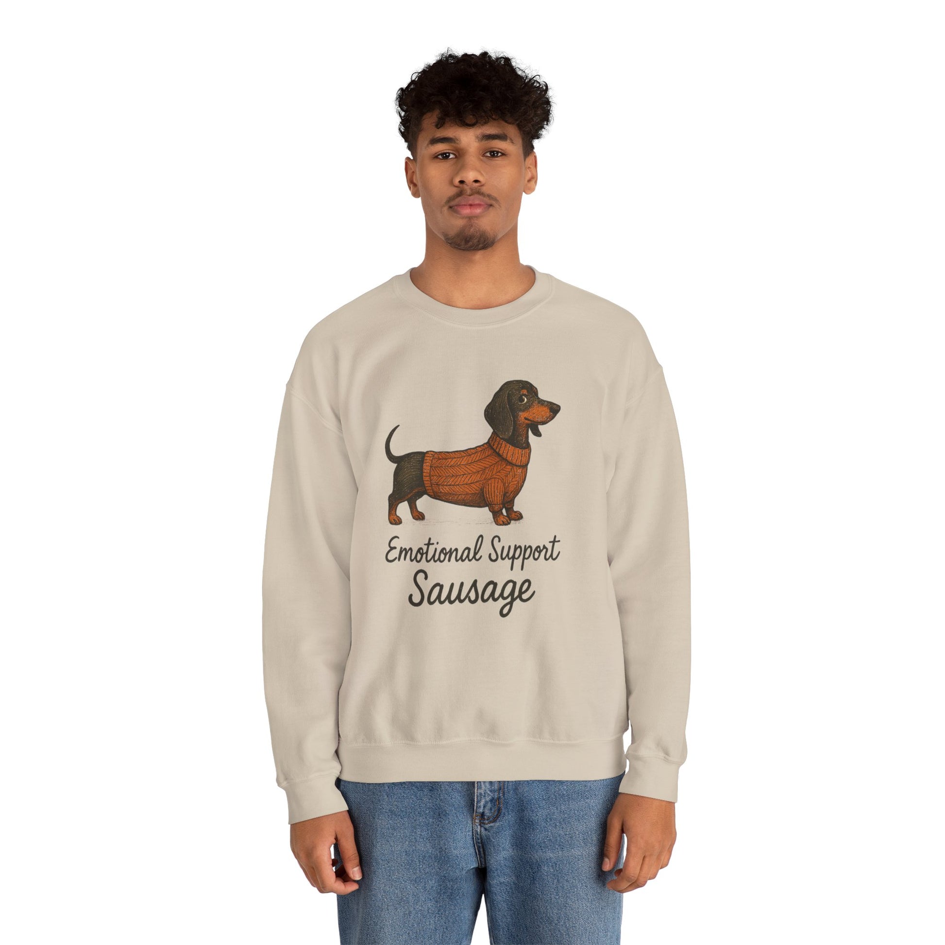 Dachshund Crewneck Sweatshirt - Emotional Support Sausage Design - Stellar Threadz Studio