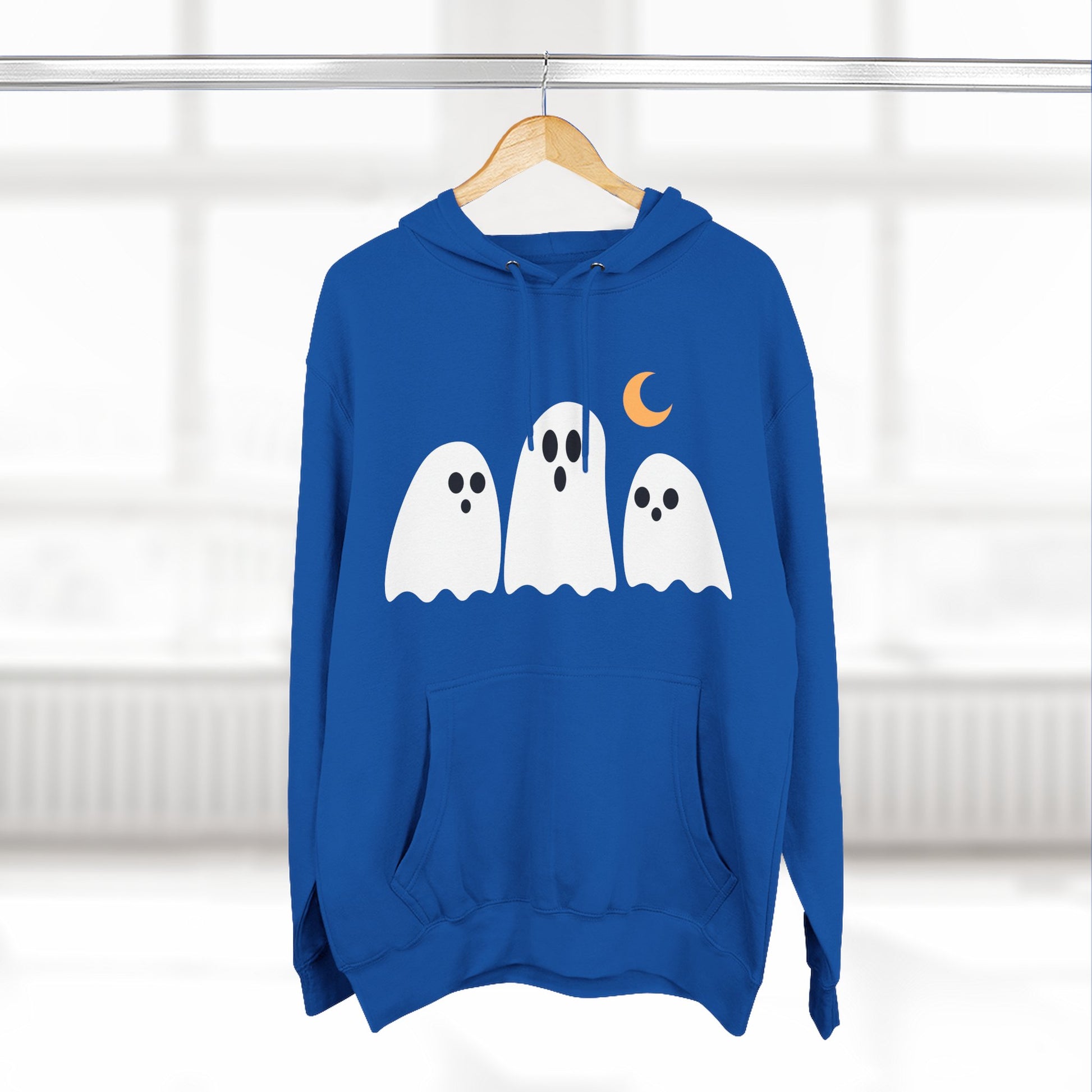 Cozy Fleece Hoodie, Cute Halloween Ghost Sweatshirt, Soft Casual Wear, Fall Outfit, Gift for Friends - Stellar Threadz Studio