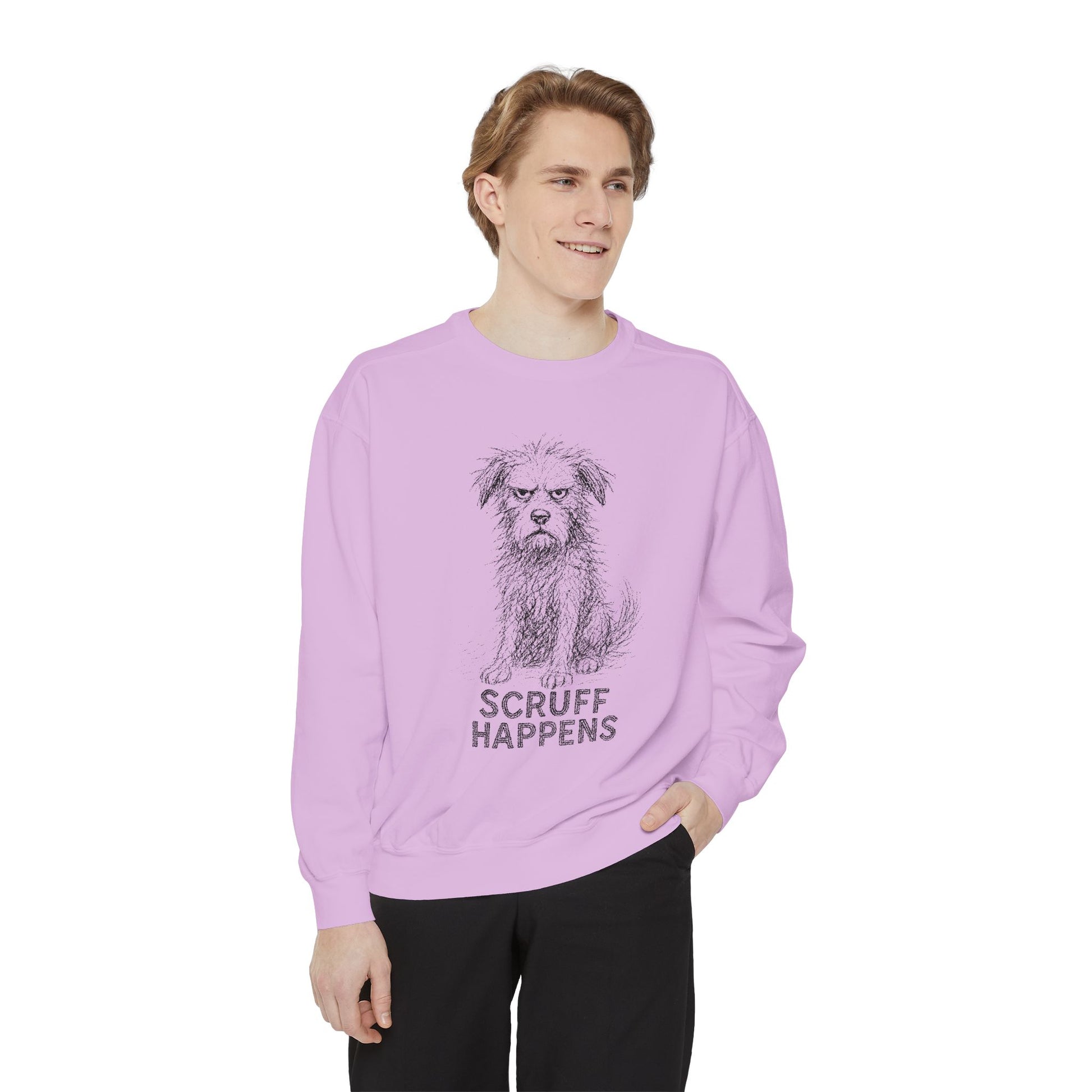 Unisex Dog Lover Sweatshirt, Cute Dog Sweatshirt, Scruff Happens Apparel, Pet Owner Gift, Cozy Casual Wear - Stellar Threadz Studio