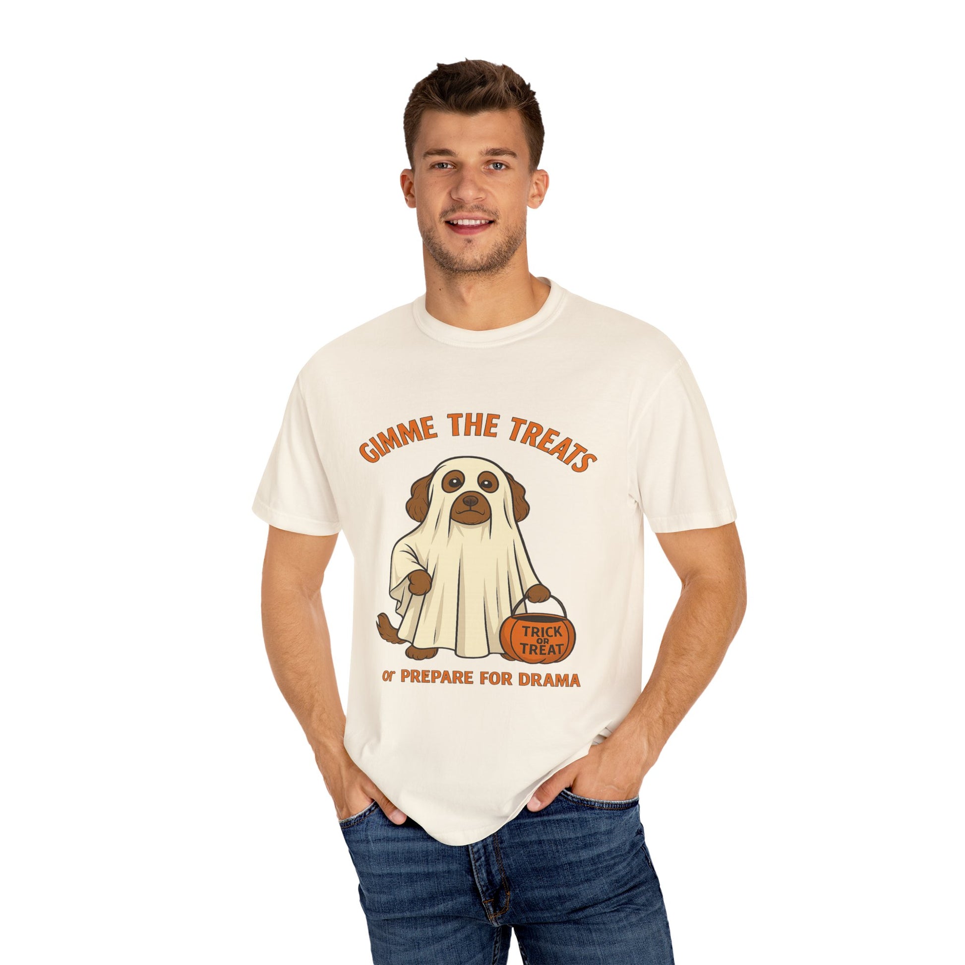 Dog Halloween Treats Unisex T-shirt - Comfort Colors 1717 - Stellar Threadz Studio