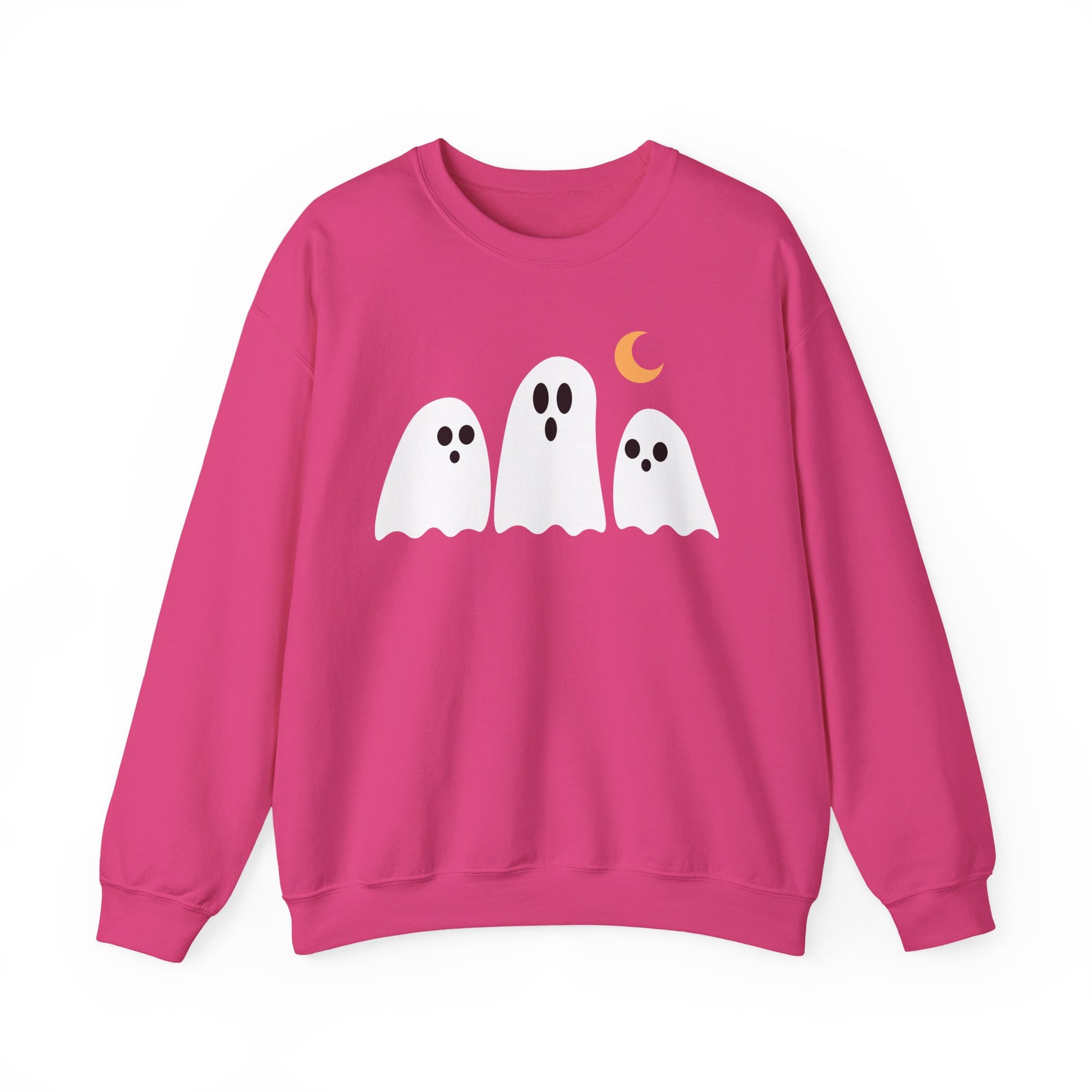 Spooky Ghosts Crewneck Sweatshirt, Cute Halloween Unisex Pullover - Stellar Threadz Studio