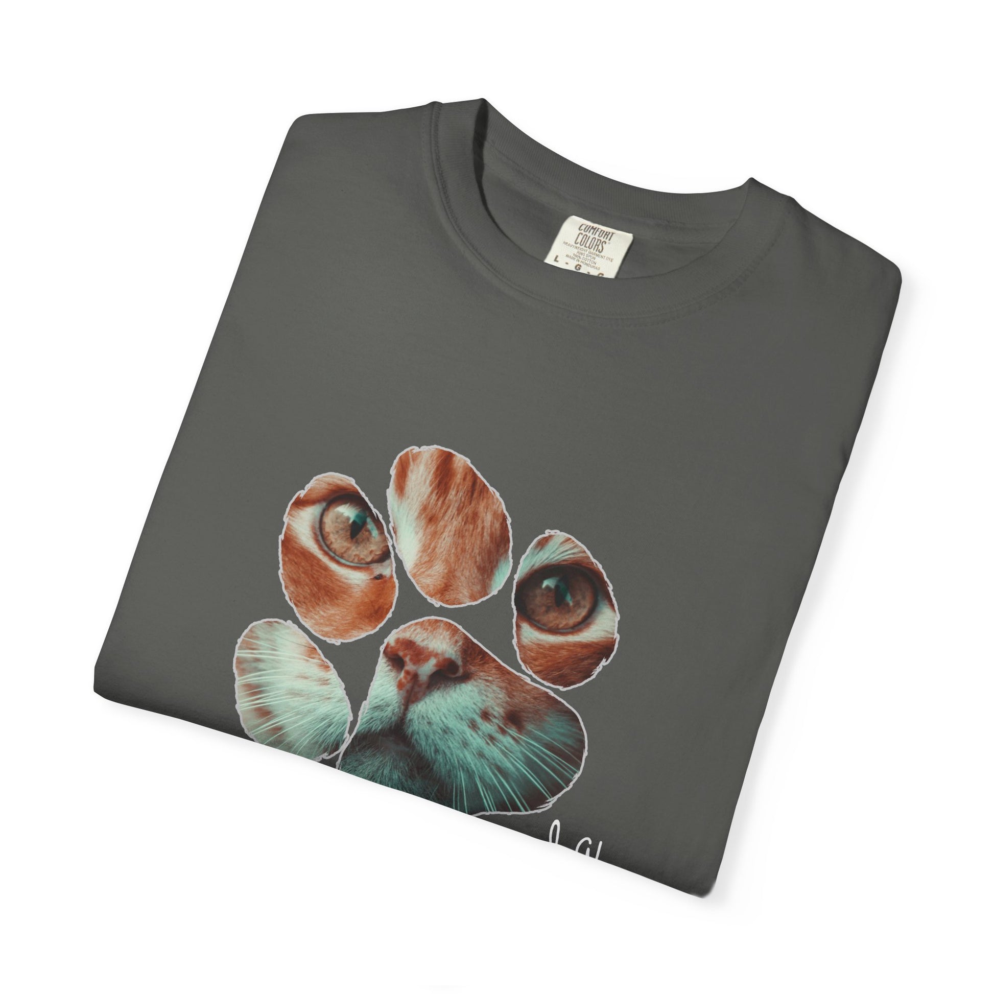 Simba Cat Themed Unisex T-shirt, Garment-Dyed, Pet Lover Gift, Cat Mom Tee, Birthday Shirt, Animal Lover Apparel - Stellar Threadz Studio