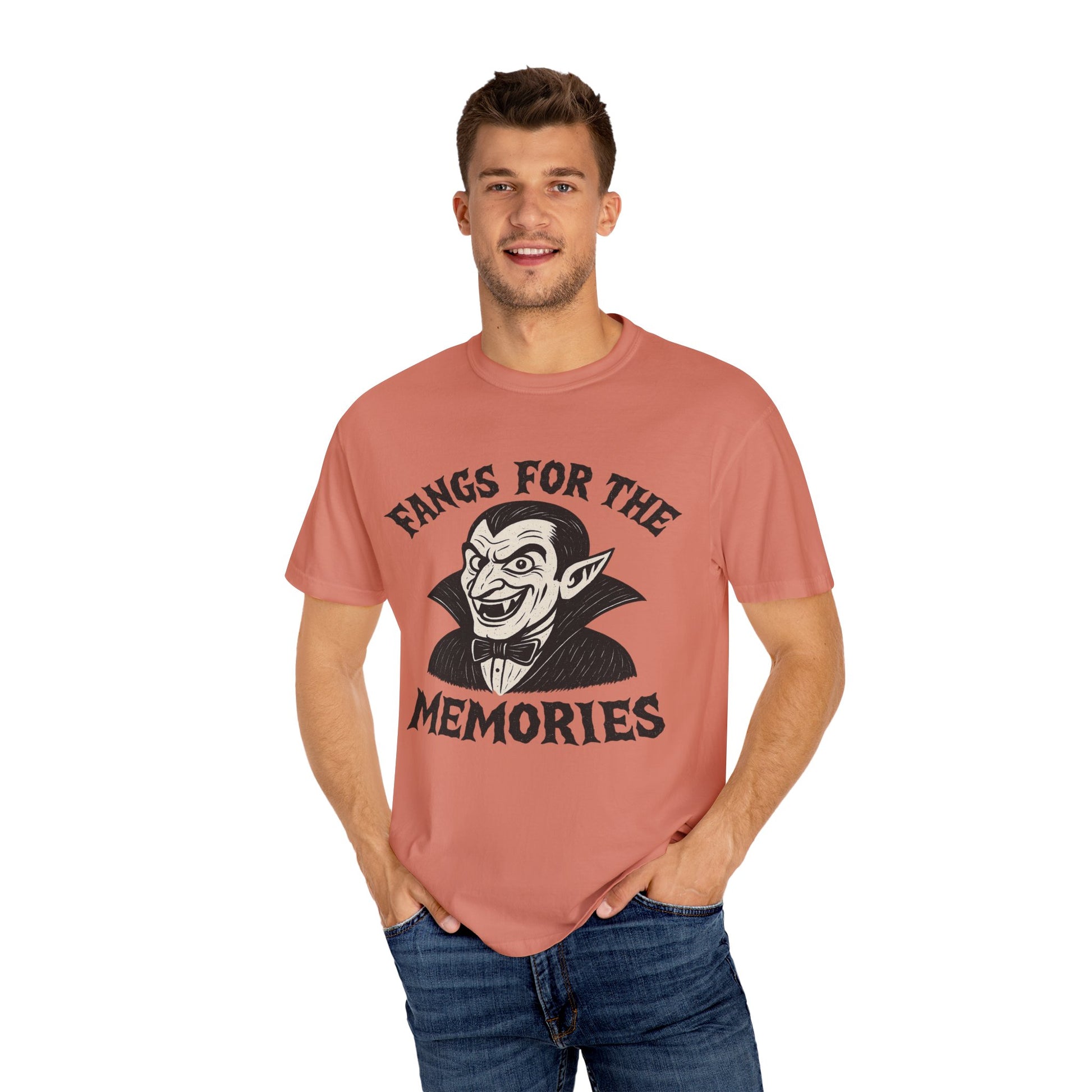 Fangs for the Memories - Frankenstein Halloween Comfort Colors Tee - Stellar Threadz Studio