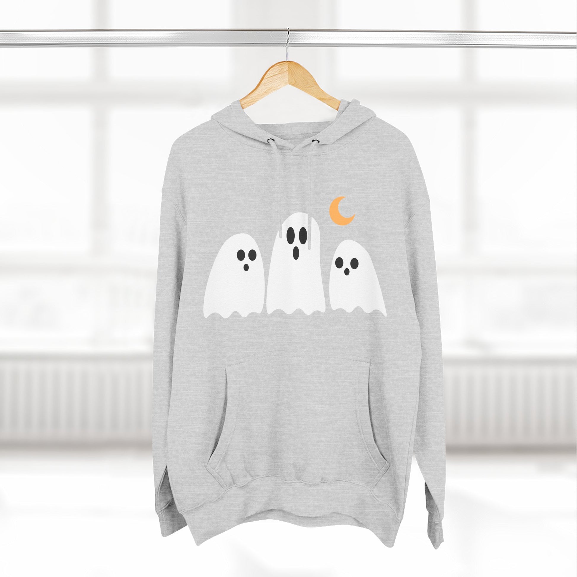 Cozy Fleece Hoodie, Cute Halloween Ghost Sweatshirt, Soft Casual Wear, Fall Outfit, Gift for Friends - Stellar Threadz Studio