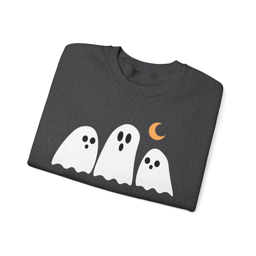 Spooky Ghosts Crewneck Sweatshirt, Cute Halloween Unisex Pullover - Stellar Threadz Studio