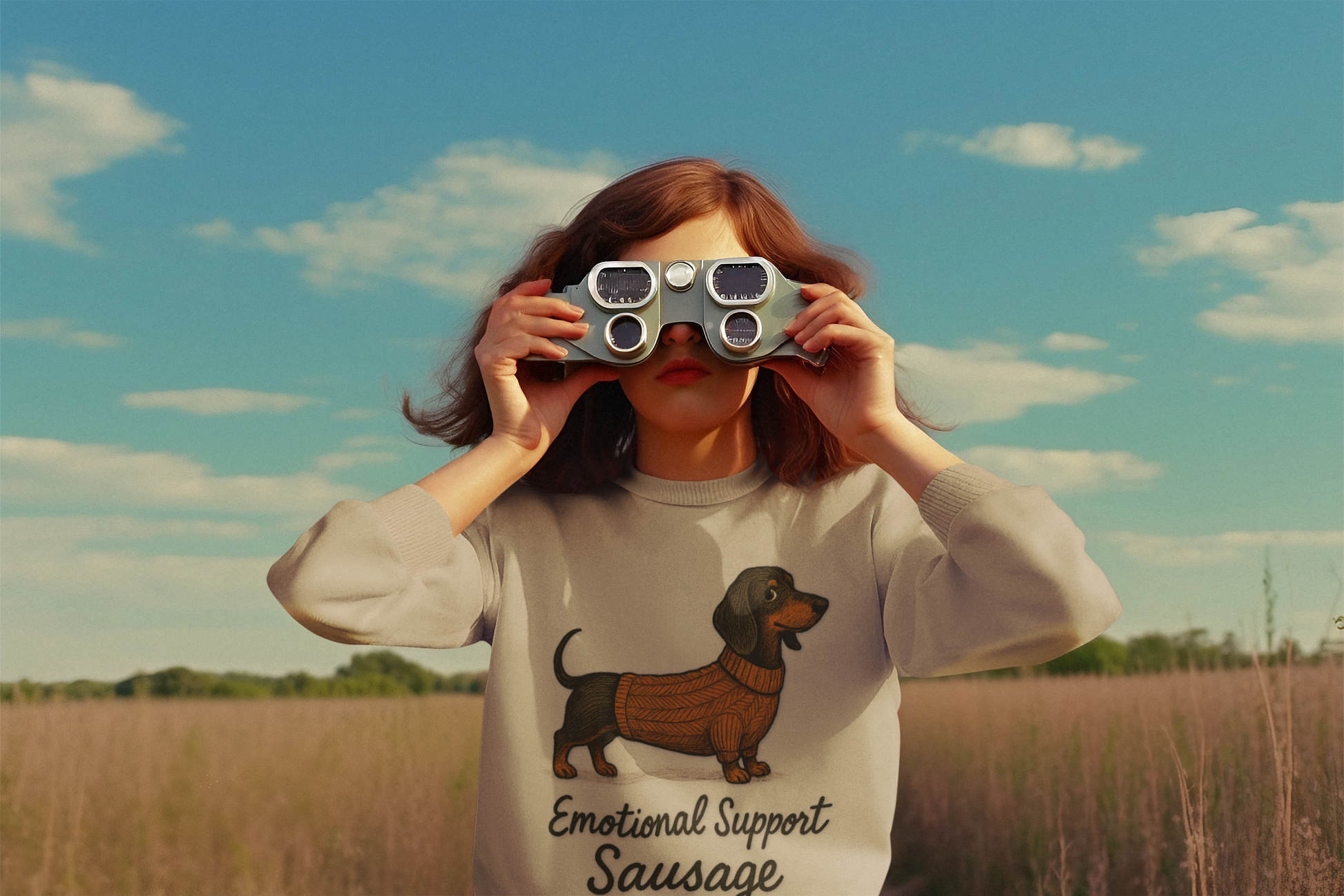 Dachshund Crewneck Sweatshirt - Emotional Support Sausage Design - Stellar Threadz Studio