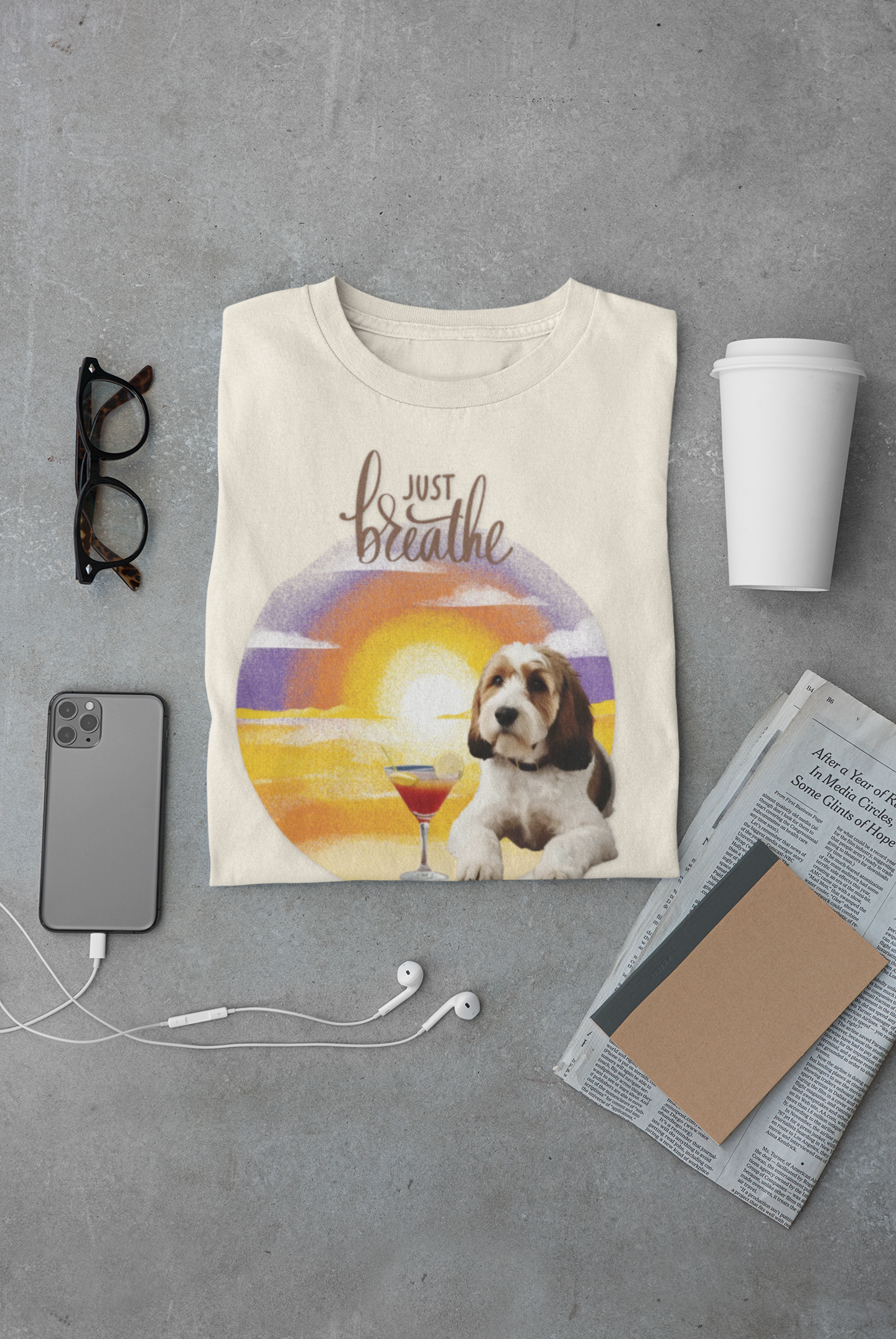 Sunset Vibes Dog T-Shirt - Stellar Threadz Studio
