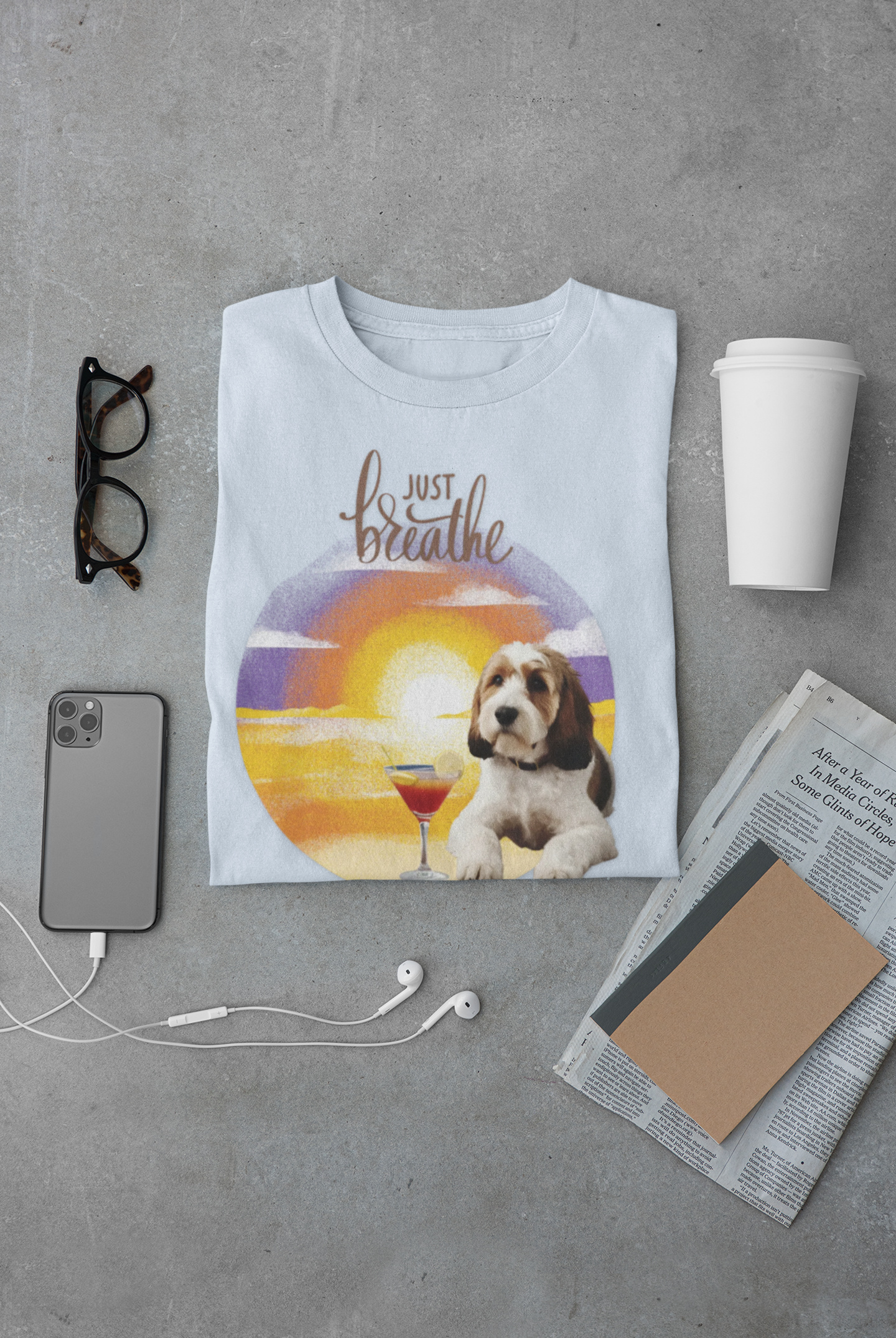 Sunset Vibes Dog T-Shirt - Stellar Threadz Studio