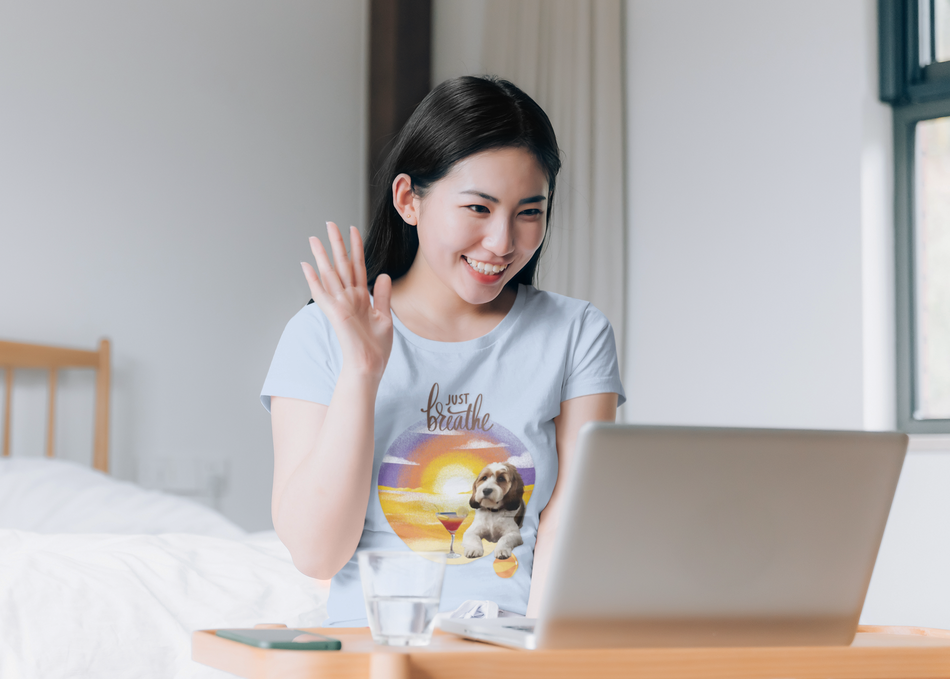 Sunset Vibes Dog T-Shirt - Stellar Threadz Studio