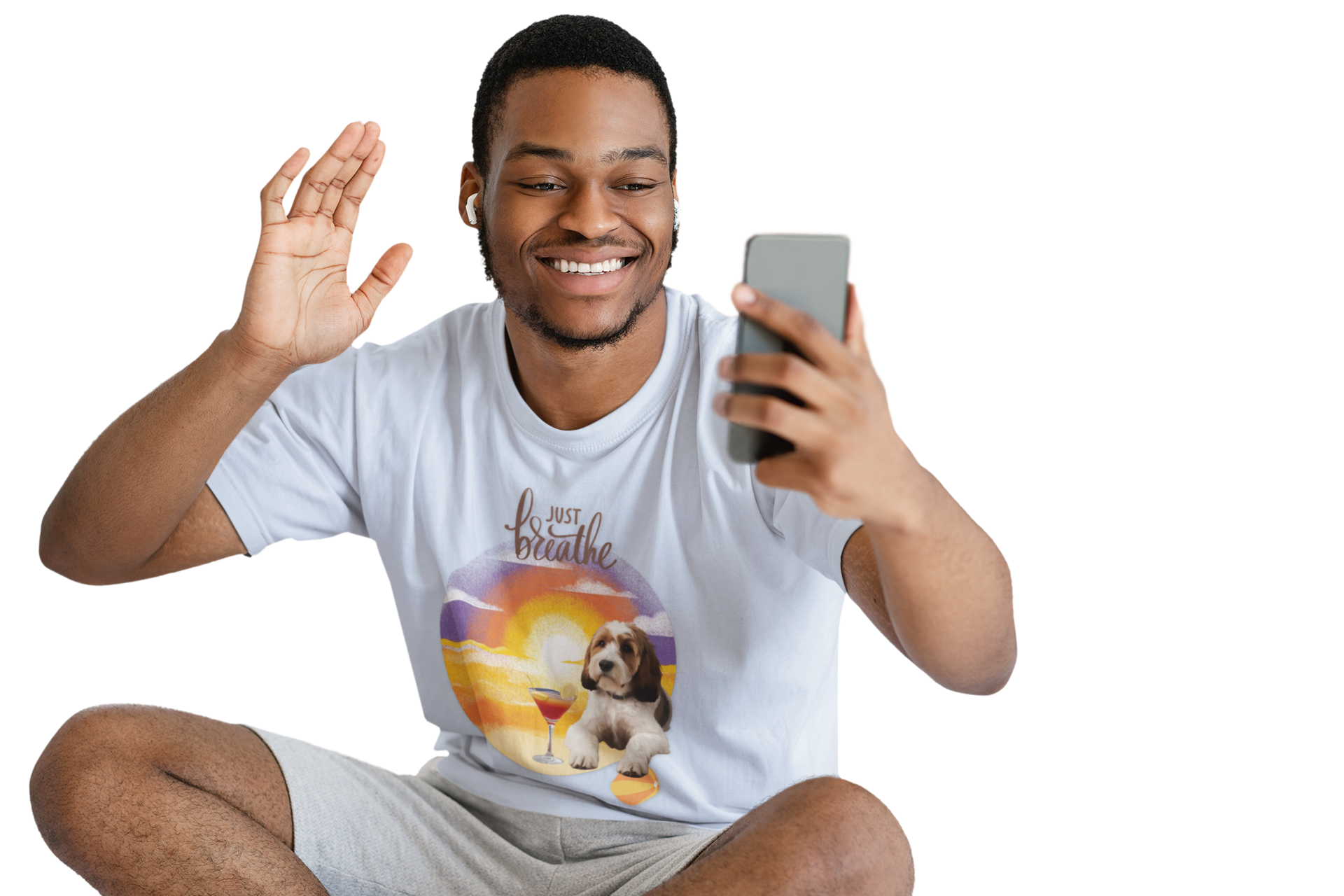 Sunset Vibes Dog T-Shirt - Stellar Threadz Studio