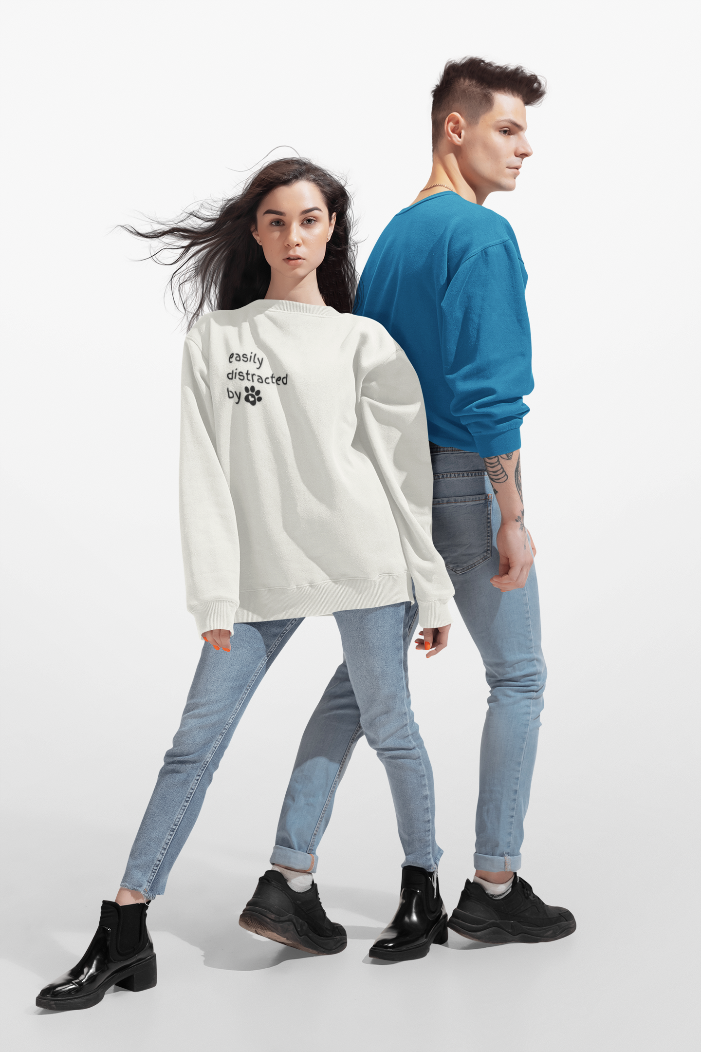 Cozy Comfort Unisex Crew-neck 'Lane Seven Sweatshirt' - Pet Parent Phrase - Stellar Threadz Studio