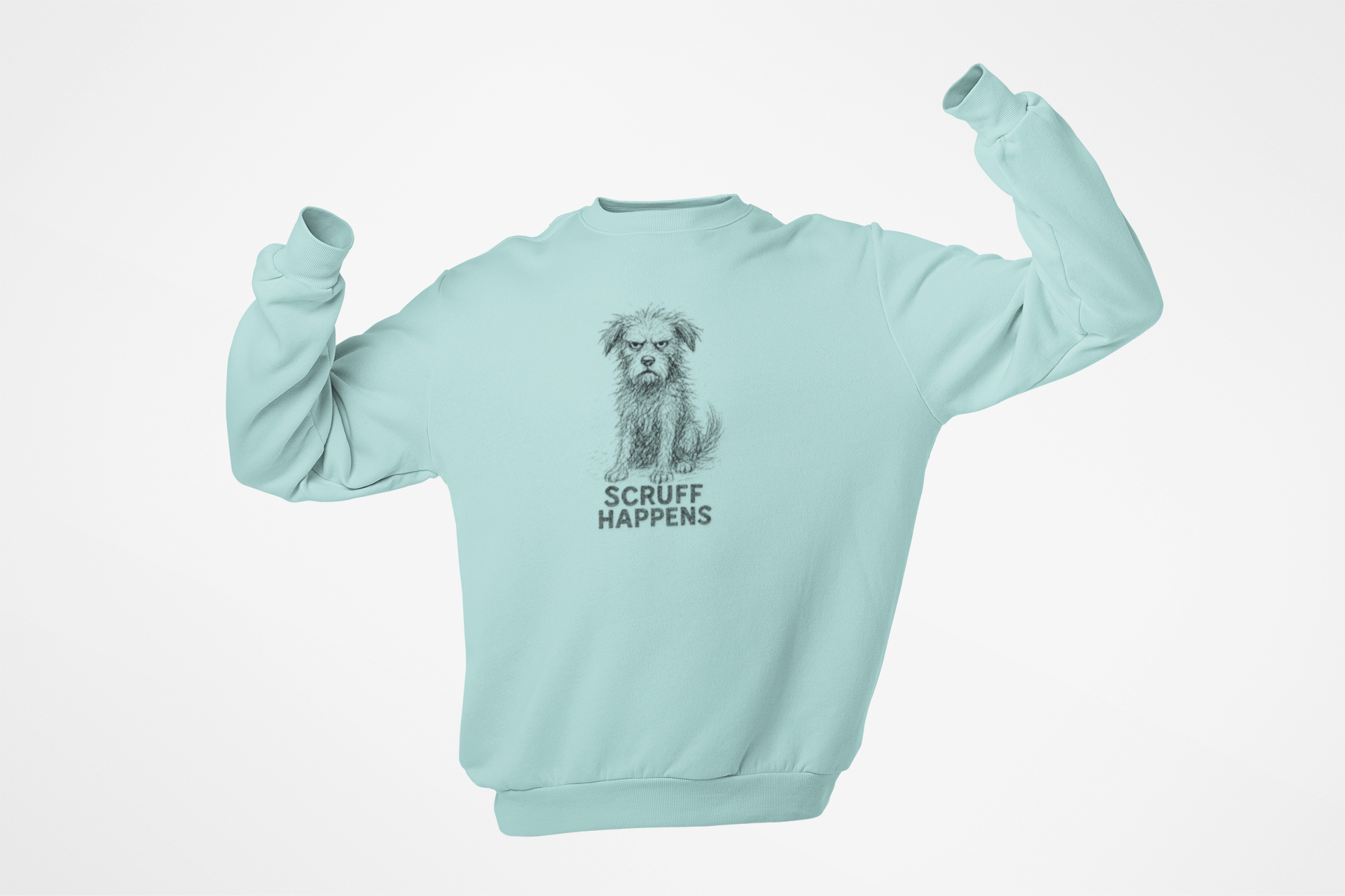 Unisex Dog Lover Sweatshirt, Cute Dog Sweatshirt, Scruff Happens Apparel, Pet Owner Gift, Cozy Casual Wear - Stellar Threadz Studio