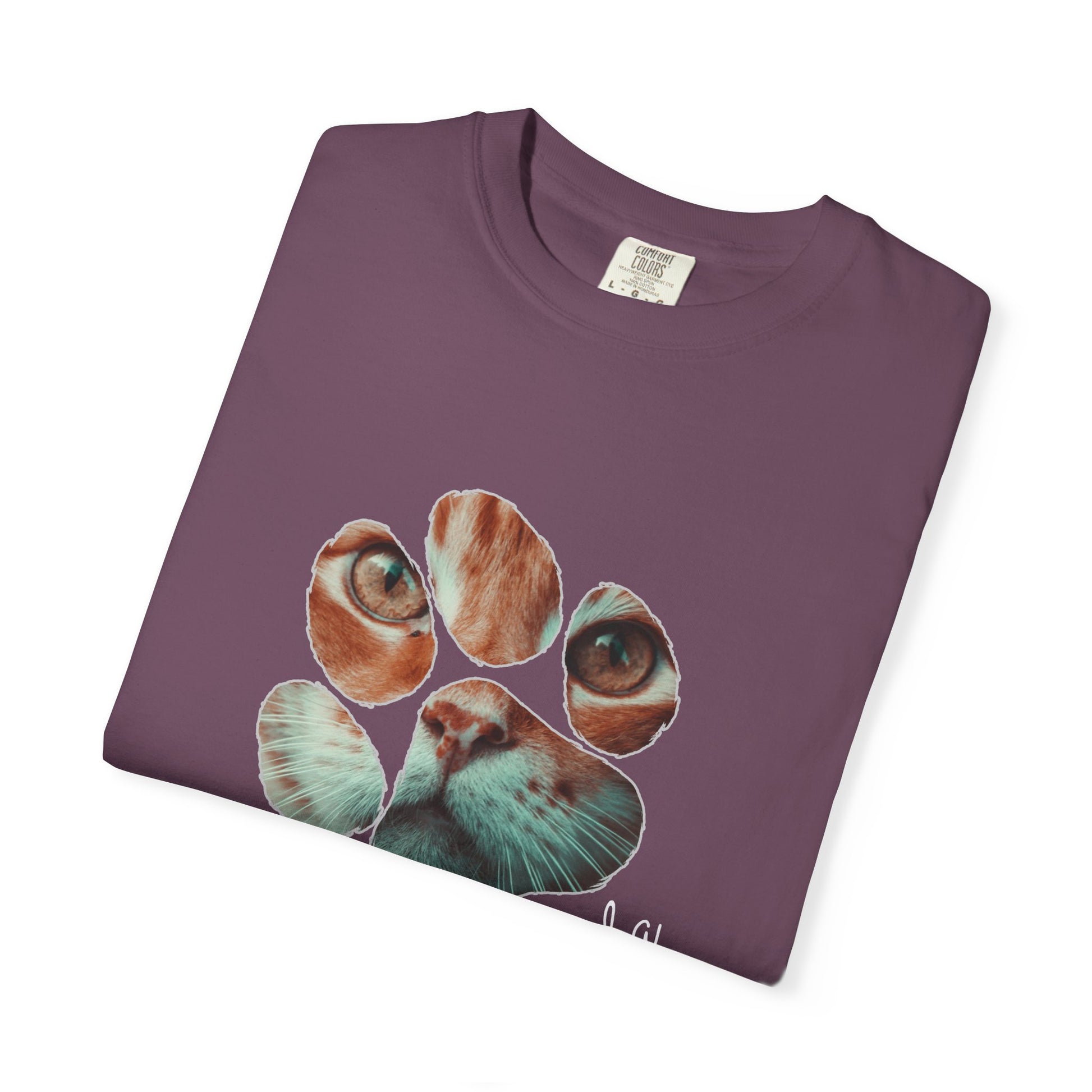 Simba Cat Themed Unisex T-shirt, Garment-Dyed, Pet Lover Gift, Cat Mom Tee, Birthday Shirt, Animal Lover Apparel - Stellar Threadz Studio