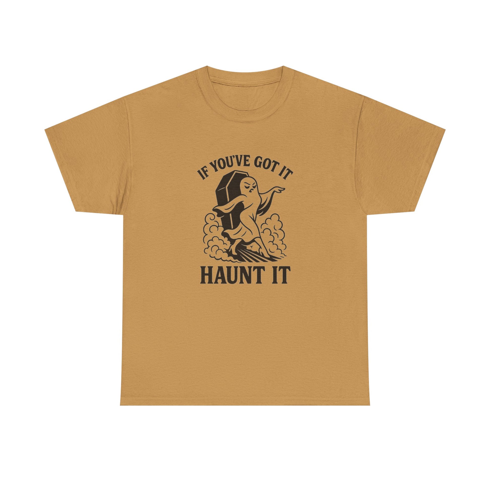 Unisex Haunt It Tee, Funny Ghost T-Shirt, Halloween Apparel, Casual Wear, Gift for Spooky Season, Unisex Cotton Shirt - Stellar Threadz Studio