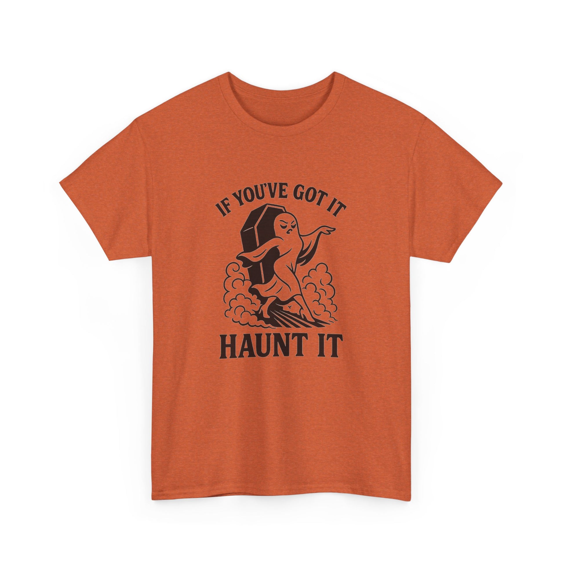 Unisex Haunt It Tee, Funny Ghost T-Shirt, Halloween Apparel, Casual Wear, Gift for Spooky Season, Unisex Cotton Shirt - Stellar Threadz Studio
