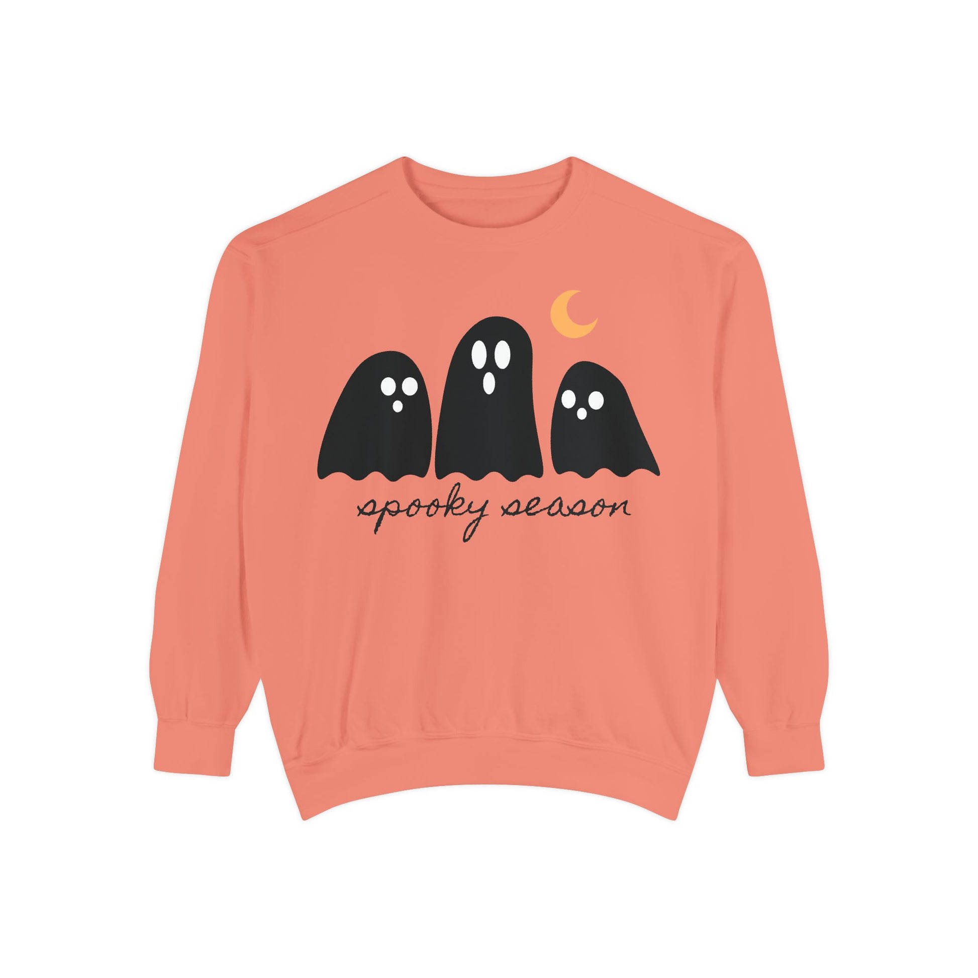 Spooky Season Sweatshirt - Comfort Colors Fall Apparel, Halloween Gift, Casual Layer, Unisex Decor, Ghost Theme, Comfort Colors - Stellar Threadz Studio